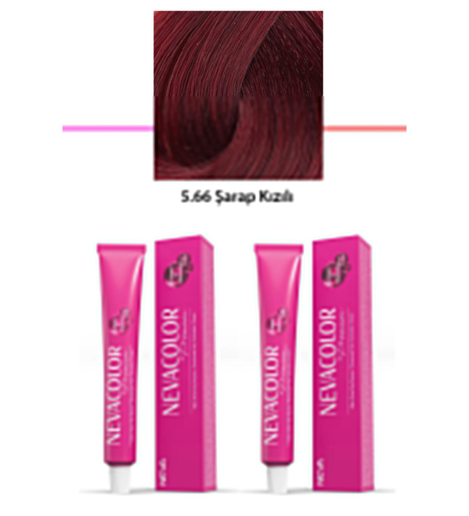Skygo 2 Set Premium 5.66 Wine Red - Permanent Cream Hair Dye 2 X 50 g Tube