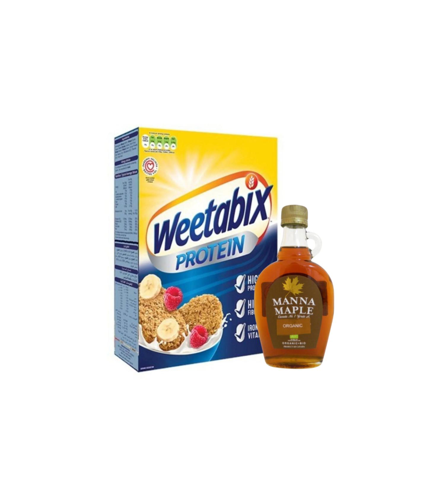 Manna Maple Syrup 250 Ml gr + Weetabix Protein 440 Gr
