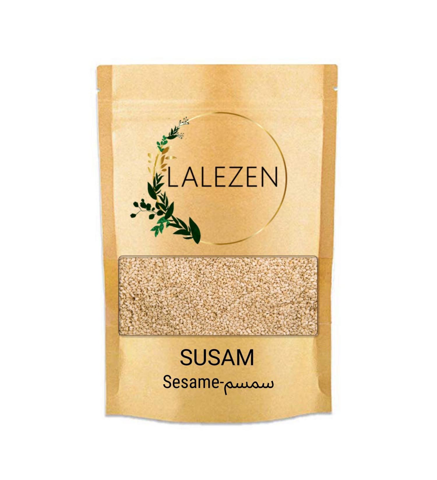 LALEZEN Sesame - White Raw Sesame - Unroasted Sesame 1000 Gr