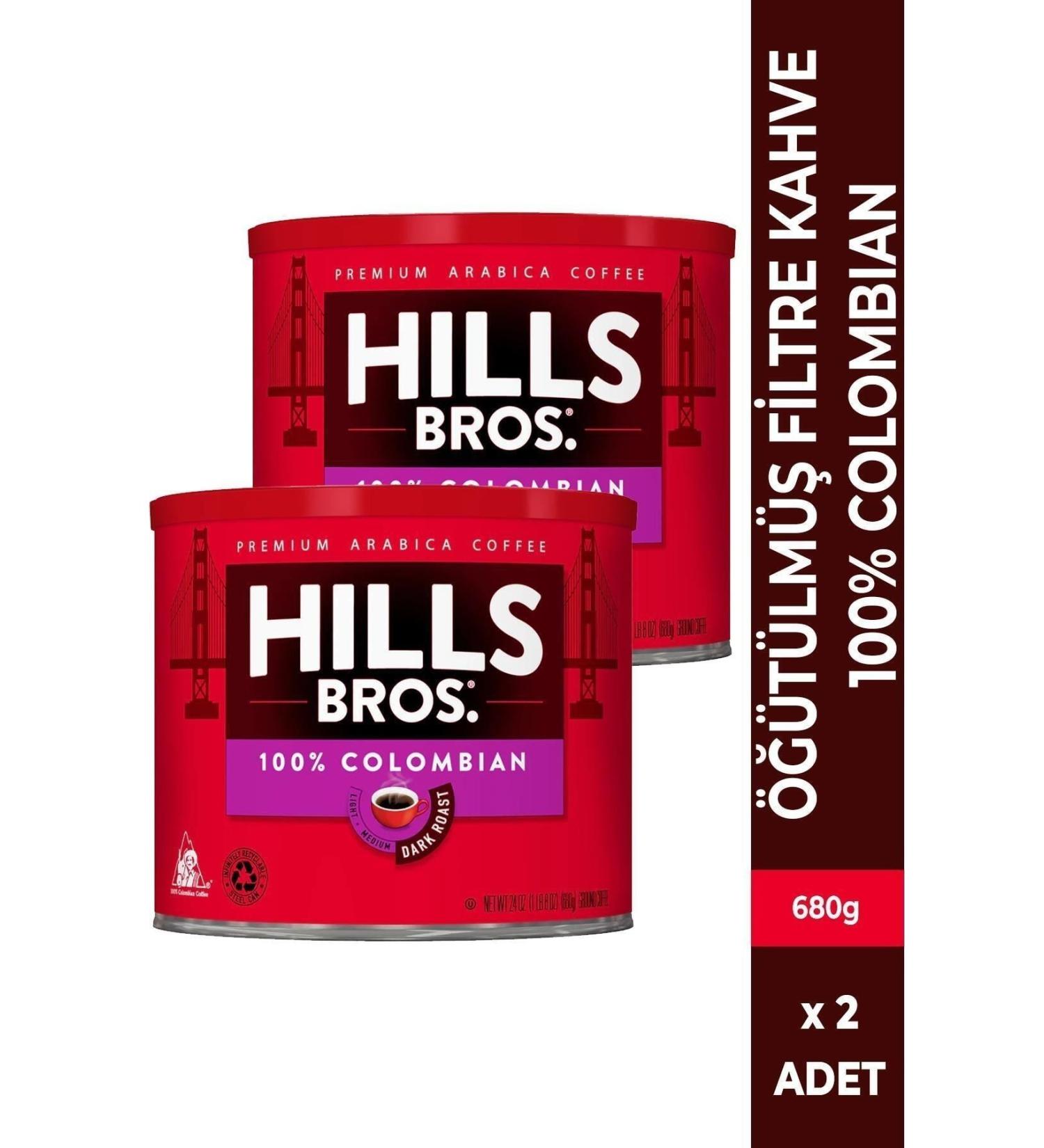 Hills Bros 100% Colombian Filter Coffee 680GR x 2 Pieces
