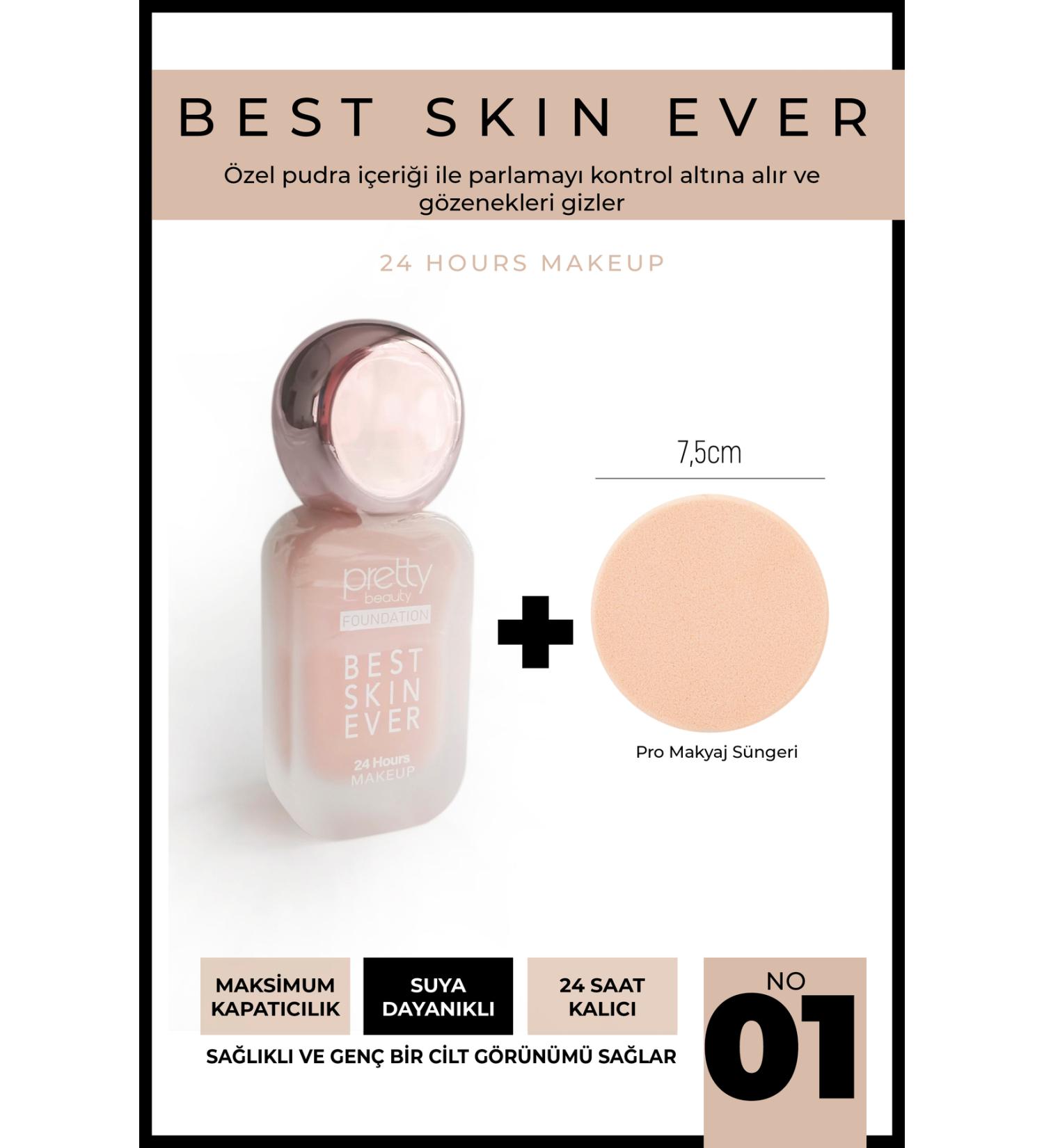 GXMPRO 24 Hours Lasting Foundation - 24 Hours Natural Beauty Makeup Sculptor - Best Skin Ever