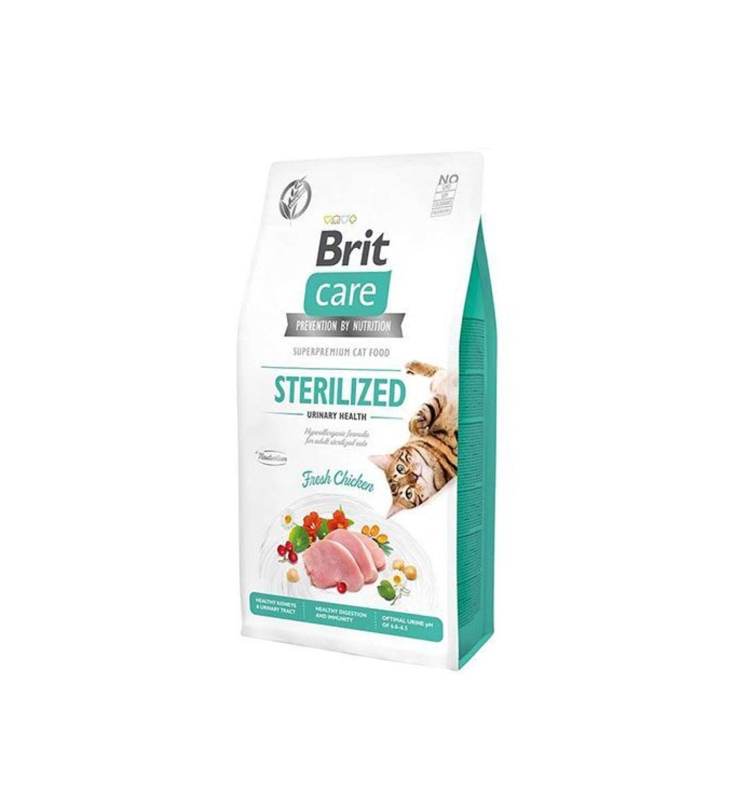 Astra Market Brit Care Hypoallergenic Sterilized Urinary Grain-Free Chicken Sterilized Cat Food 7 Kg