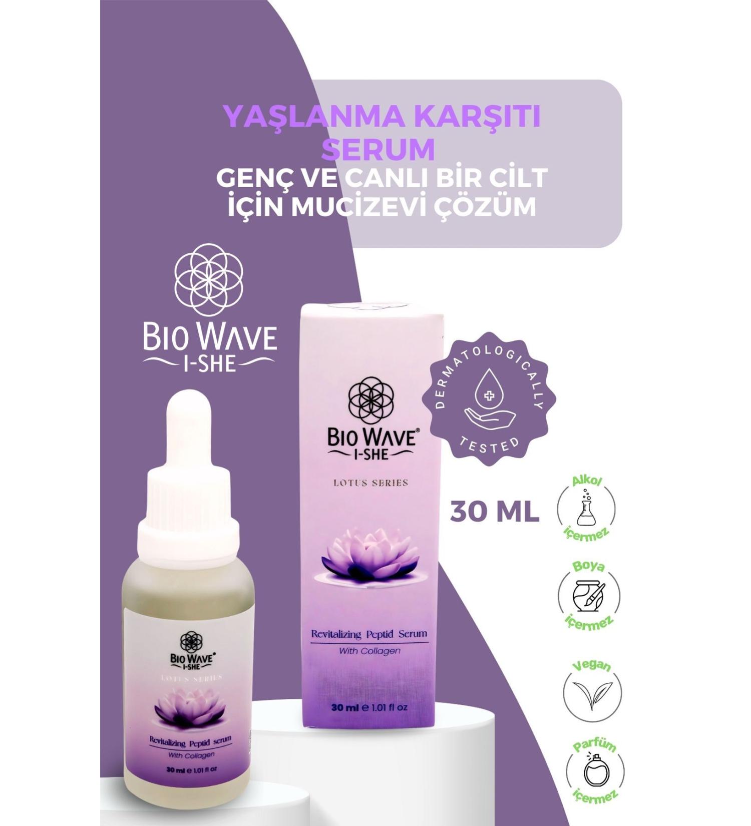 BIO WAVE Revitalizing Peptide Serum with Collagen - Anti-Aging 30 ml Pentavitin Collagen Hyaluronic Acid - Buy Online on GoSupps.com