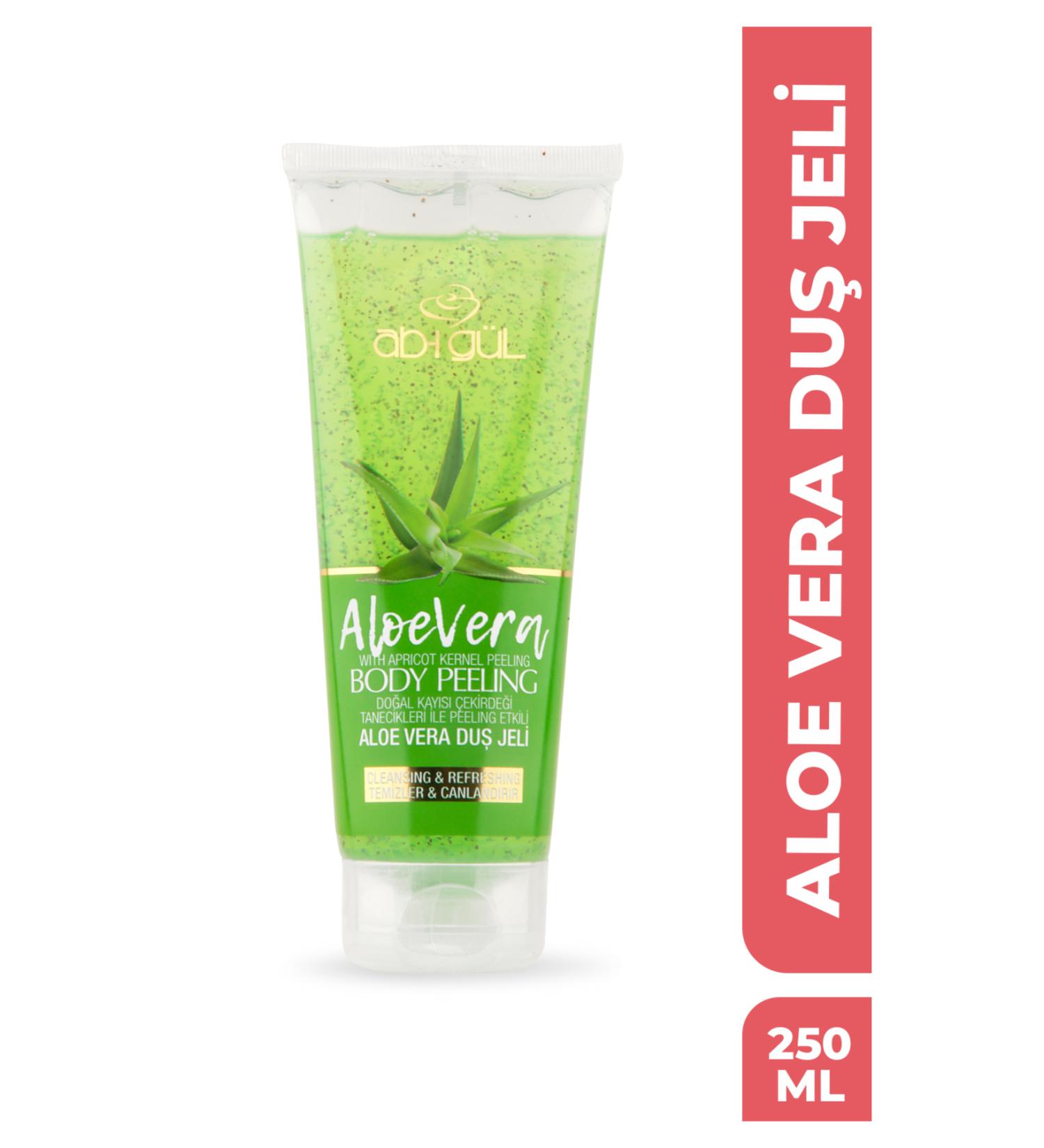 Ab-i Gul Aleo Vera Body Peeling Natural Apricot Kernel Grains 250 Ml - Buy Online on GoSupps.com