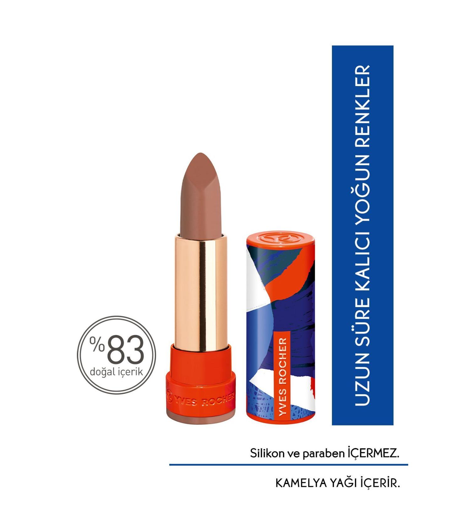 Yves Rocher 8 Hours Intense Colour Matte Lipstick - 01. Nude