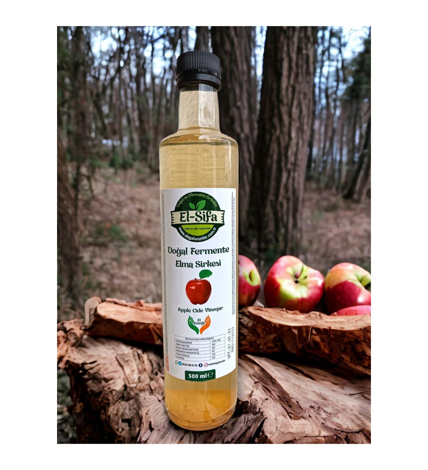 Hand Healing Natural Products 0 Natural Fermented Apple Cider Vinegar 500ml Glass Bottle