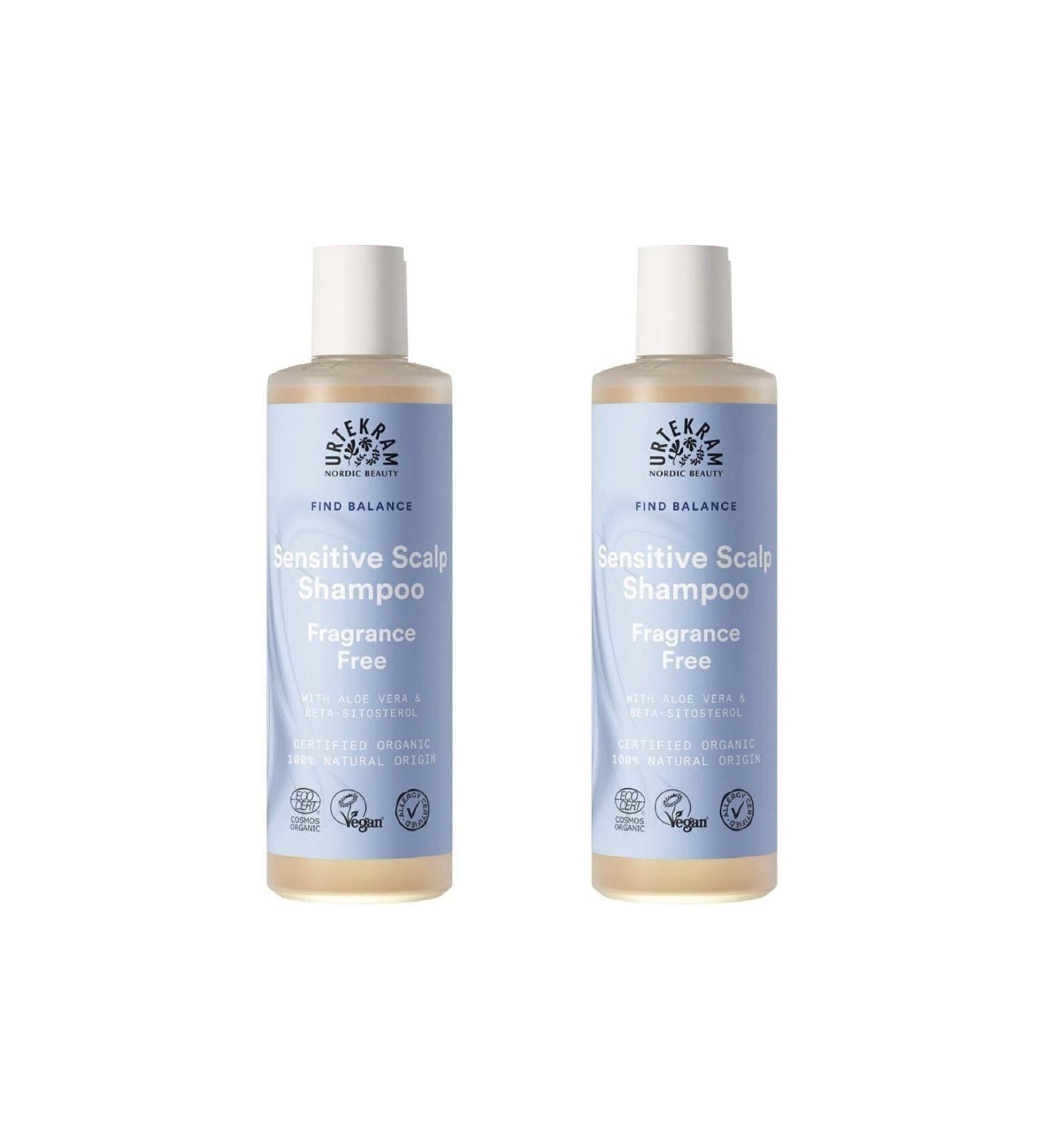 Urtekram Find Balance - Unscented - Shampoo for Sensitive Skin 250ml. * 2 Pieces