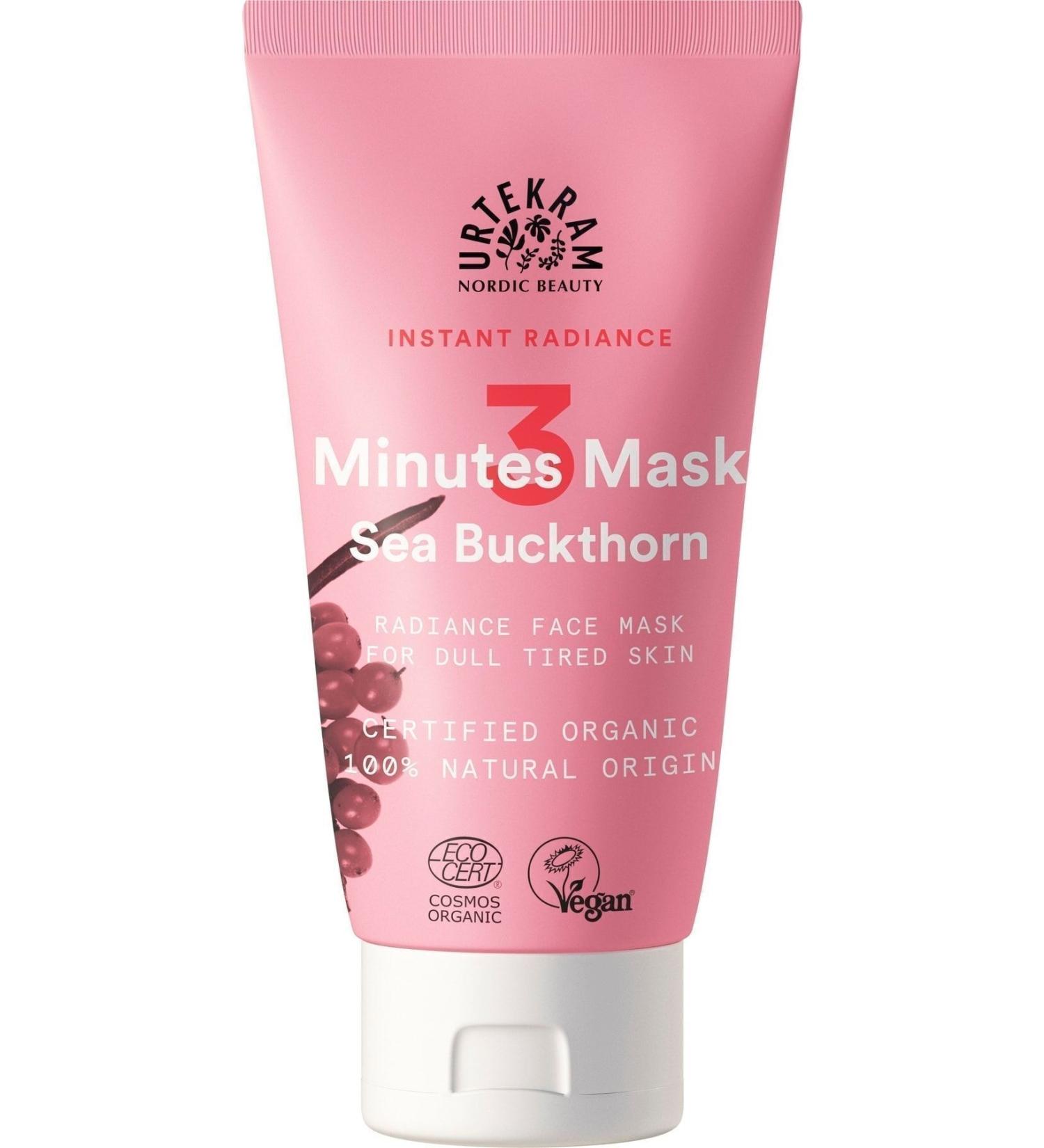 Urtekram Instant Brightening Mask with Sea Buckthorn and Vitamin C - 75 ml