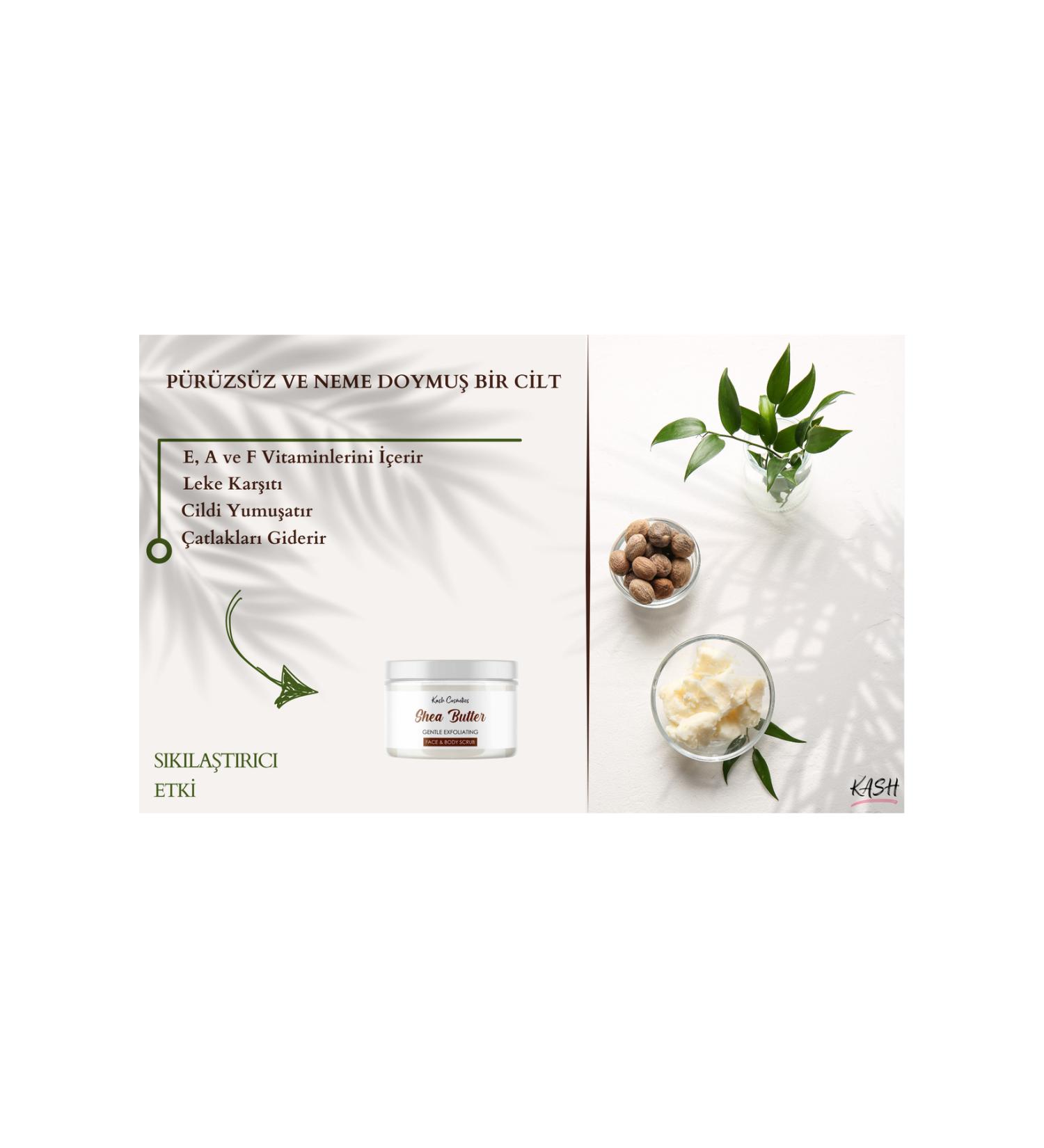 KASH Nourishing Purifying Moisturizing Body Scrub - SHEA BUTTER 135g