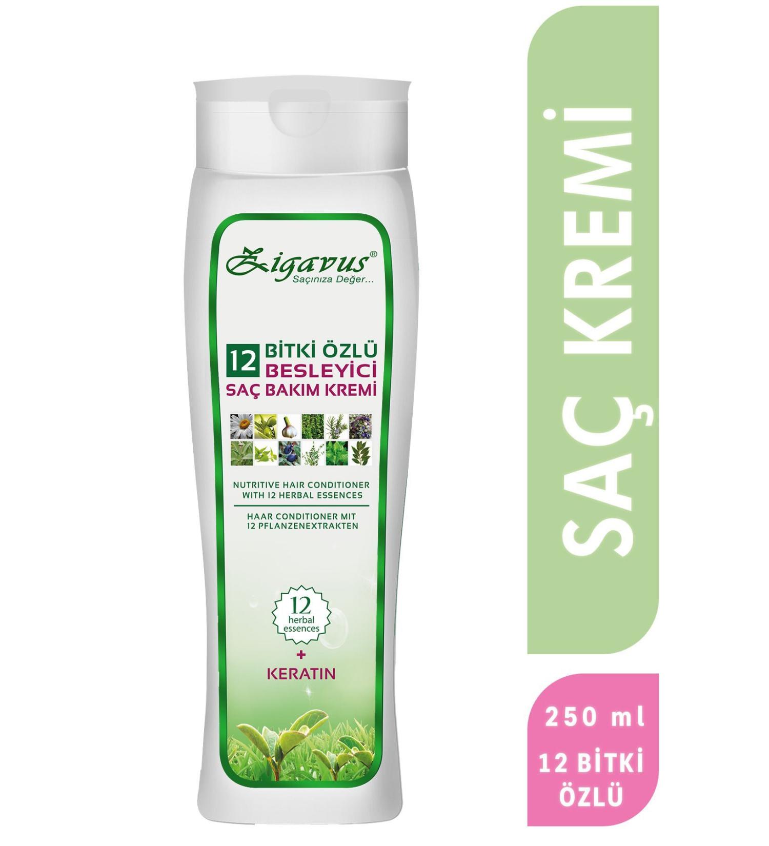 Zigavus 12 Herbal Essence + Keratin Nourishing Conditioner - Easy Combing and Repairing Care 8699349136628