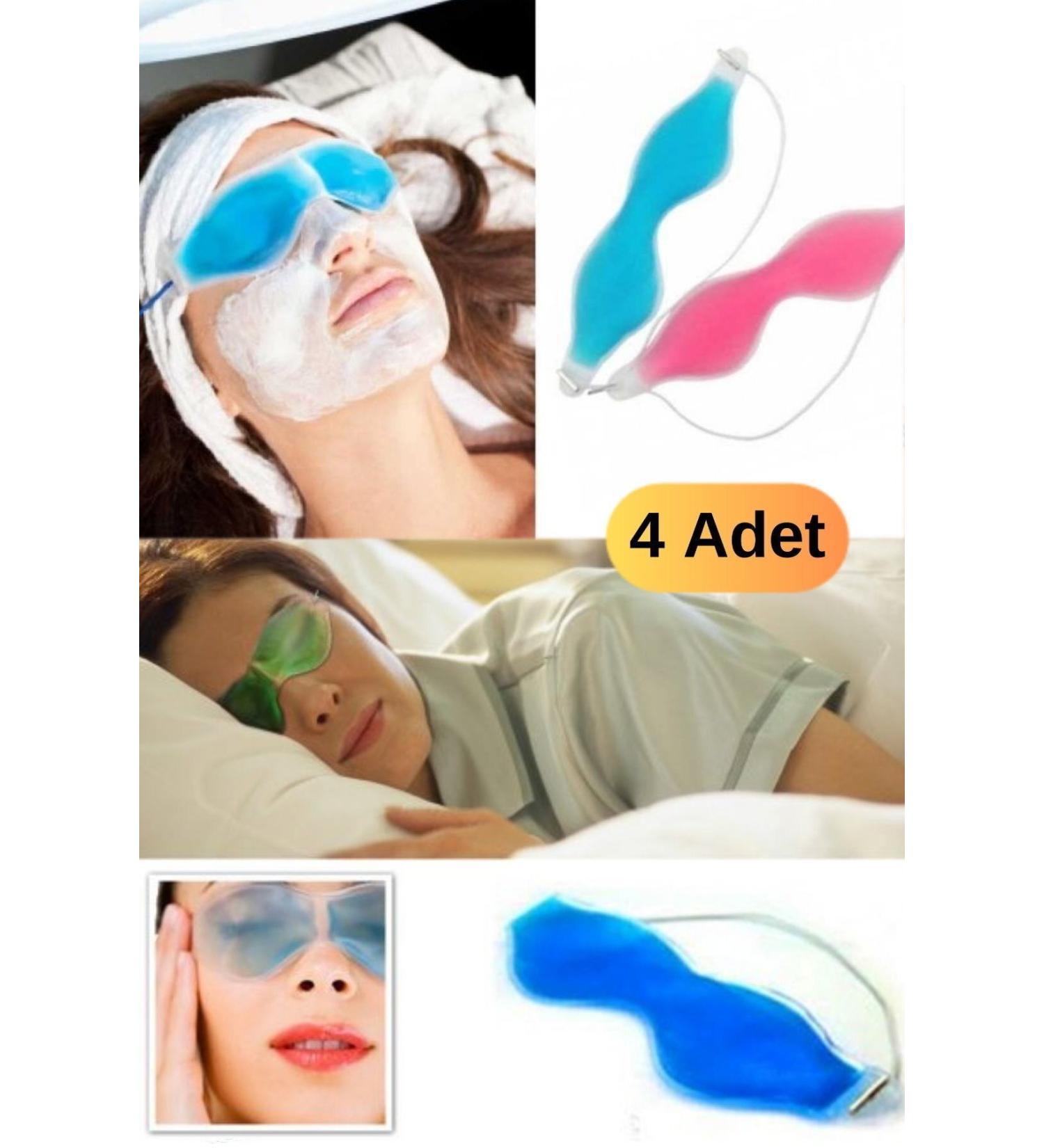 Utelips 4 Pieces Eye Mask Cold & Hot Physiotherapy Eye Relaxing Night Eye Mask Fatigue Reliever