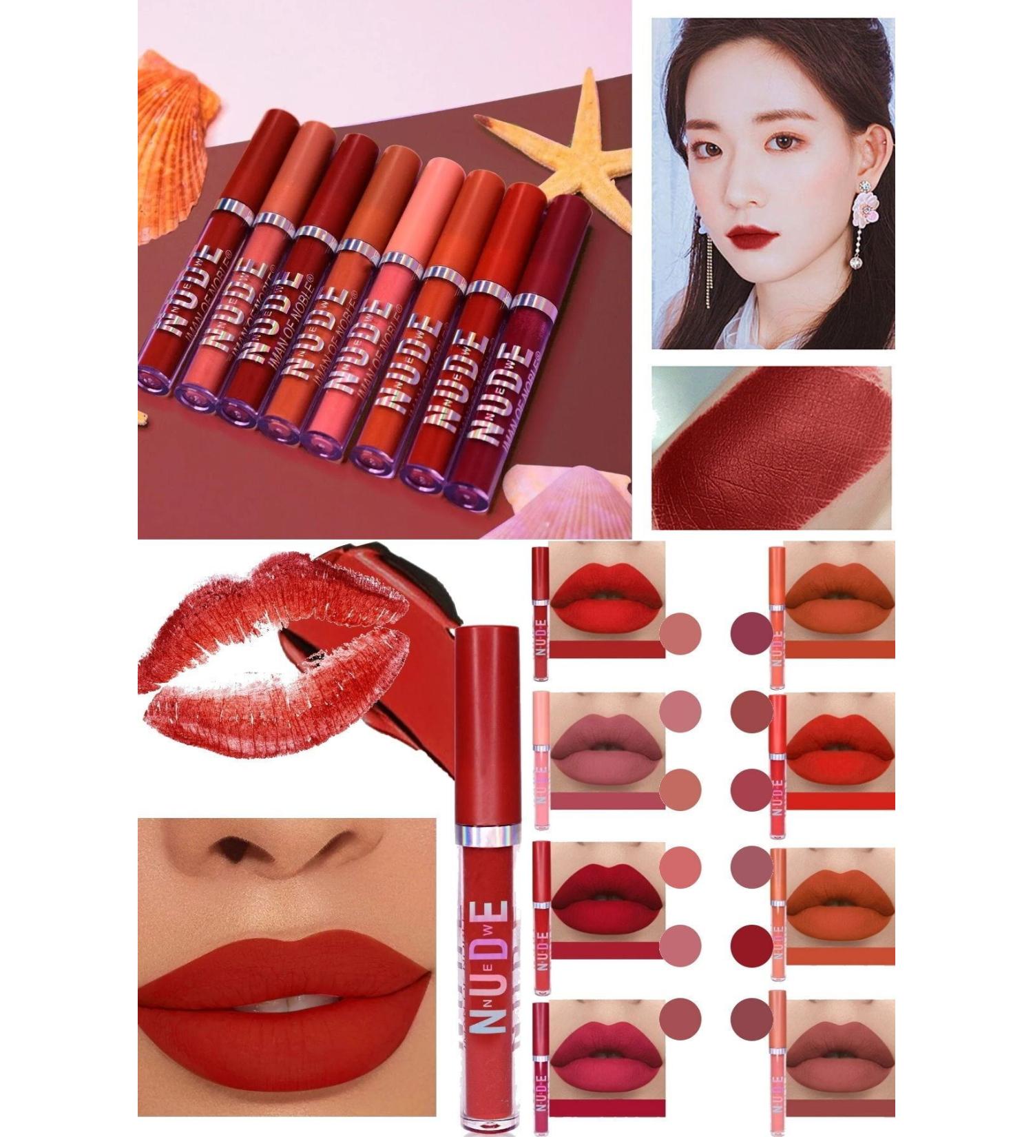 Utelips 8-Piece Professional Waterproof Lipstick Set Women's Special Quality Stick Lipstick Set Sfot Sexy Colors - Buy Online on GoSupps.com