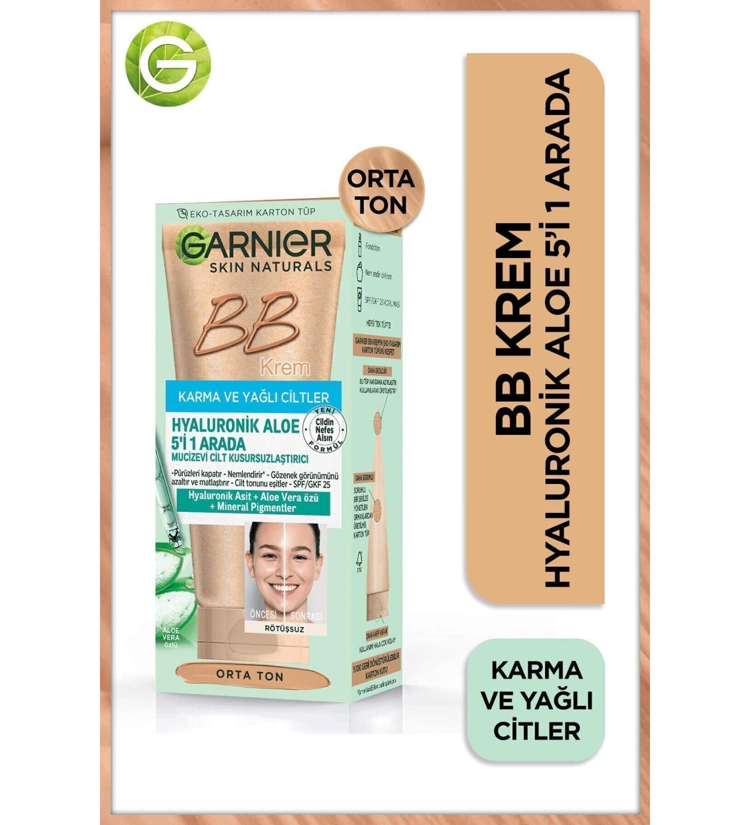 Garnier BB CREAM MEDIUM TONE SPF 20 FOR COMBINATION AND O LY SK N 50 ML KEYON3172 - Buy Online on GoSupps.com