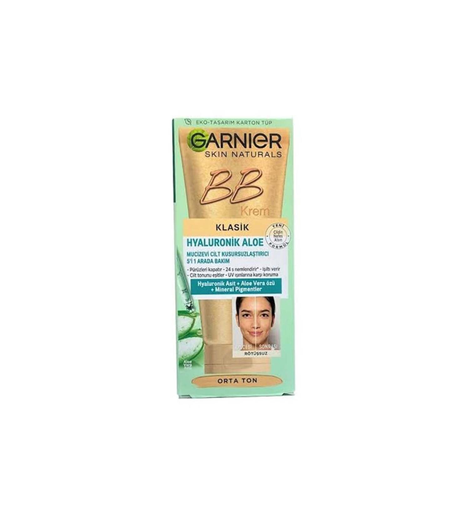 Garnier Hyaluronic Aloe Oil Free Bb Cream-medium Tone 50ml