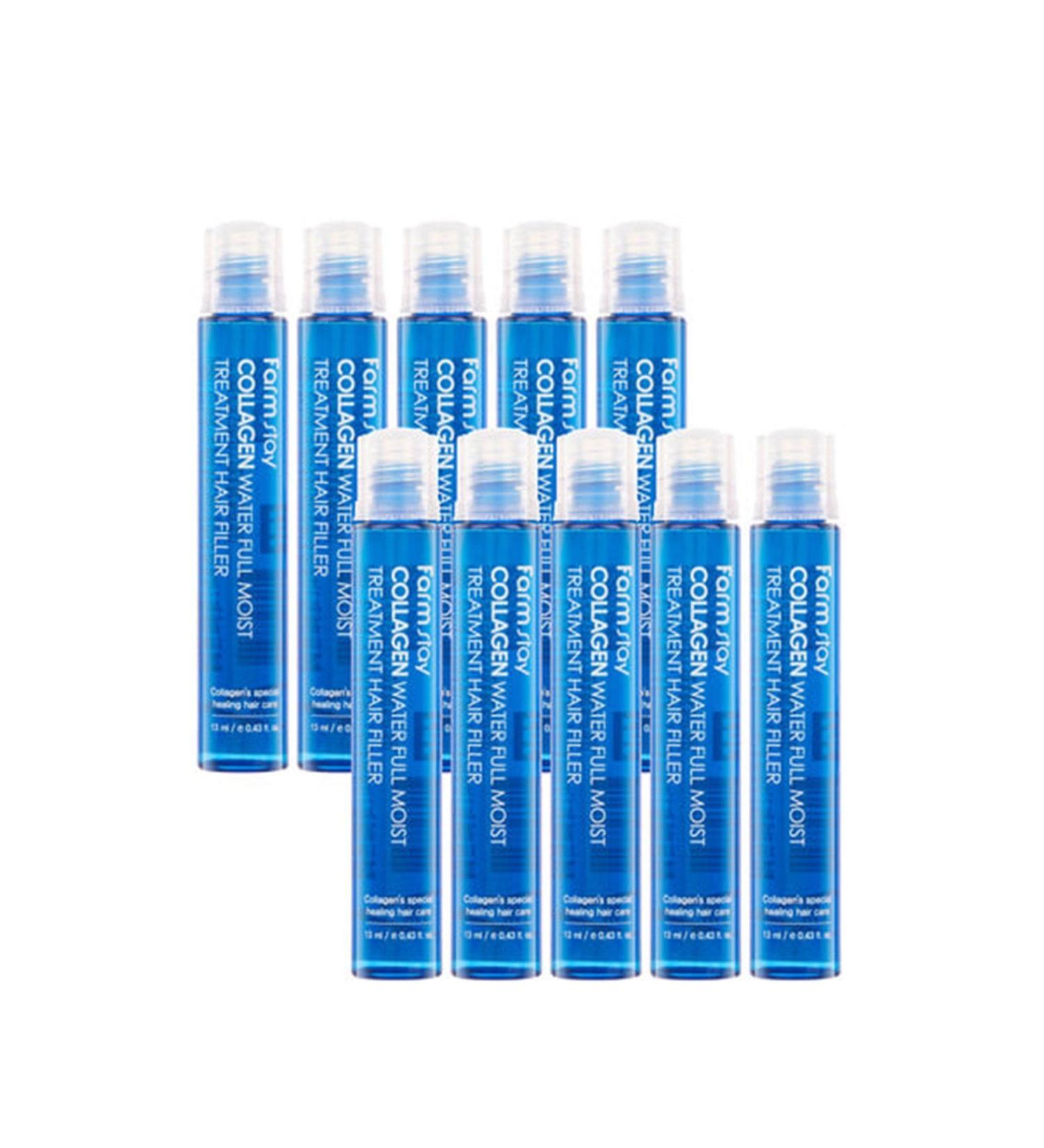 Farmstay Collagen Water Full Moist / Hair Care Serum Set for Damaged Hair 13 ml * 10 Pieces - Buy Online on GoSupps.com