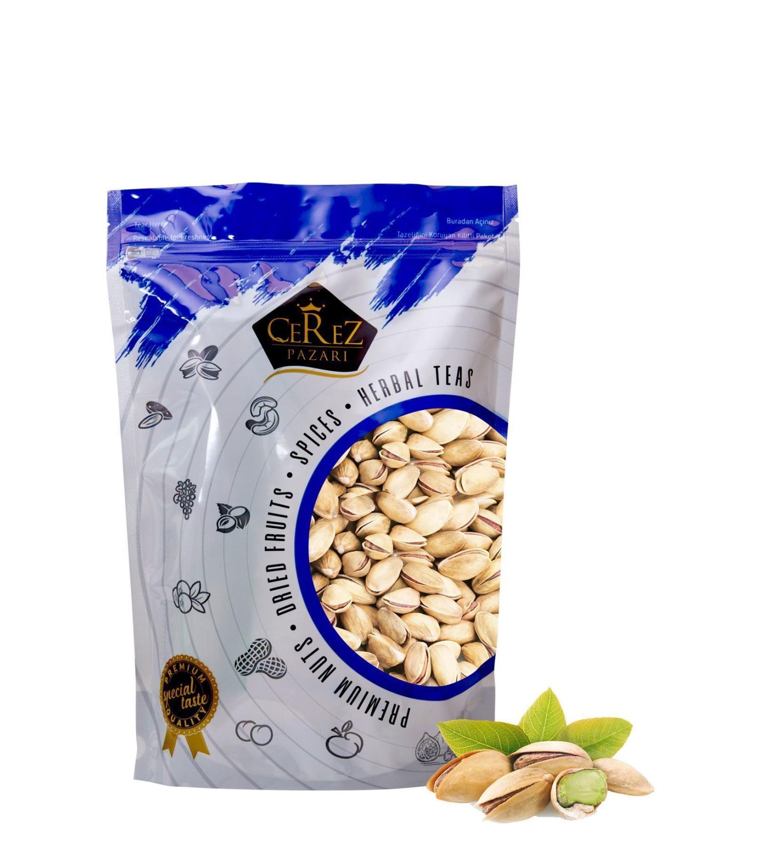 Snack Market Pistachio 1 Kg Roasted Shelled Vacuum and Locked Package