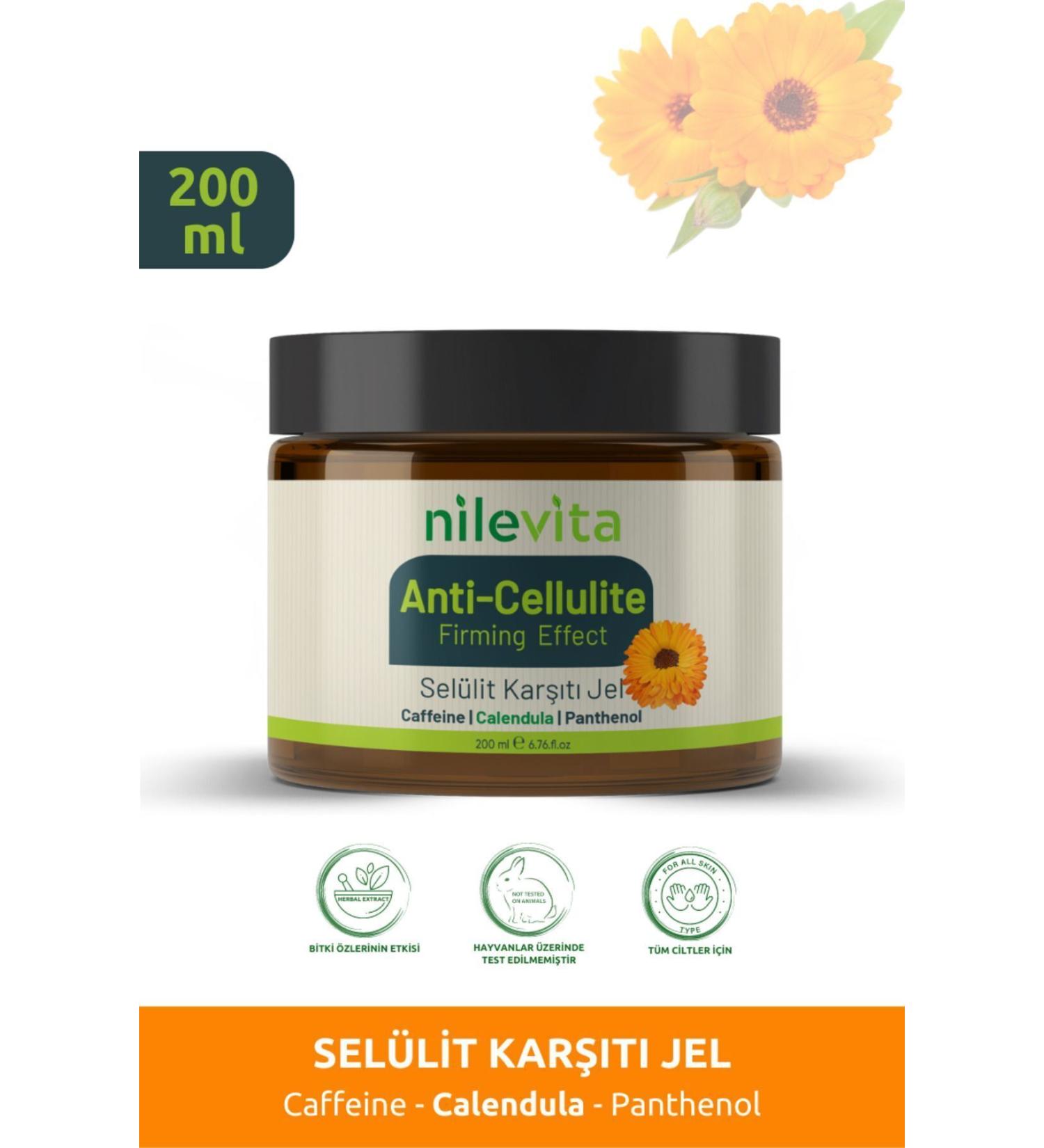 nilevita Anti-Cellulite Firming Gel Stretch Mark Prevention and Slimming Effect Caffeine & Panthenol 200ml - Buy Online on GoSupps.com