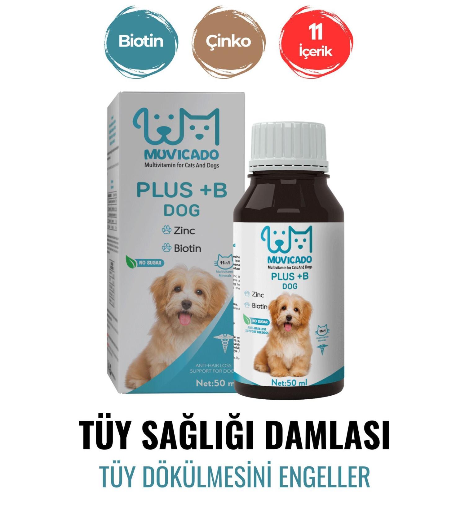 muvicado Hair Health Drops for Dogs - Plus B - Dog Hair Loss Prevention Biotin Drops - Buy Online on GoSupps.com