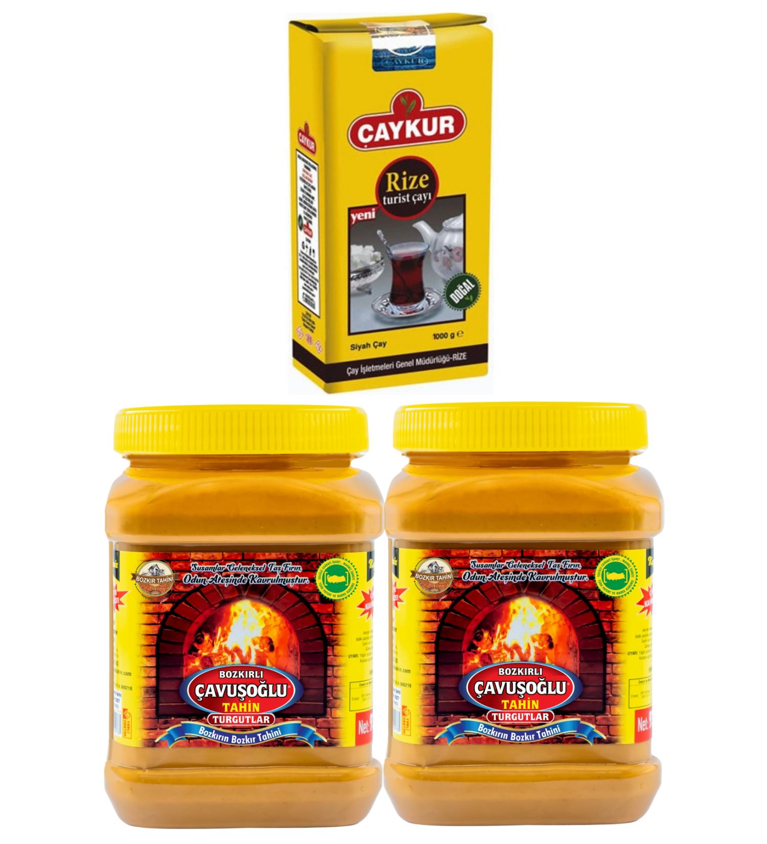 aykur Tourist Tea 1 Kg + 2 x Wood Fire Roasted Bran-Free Steppe Tahini 930g