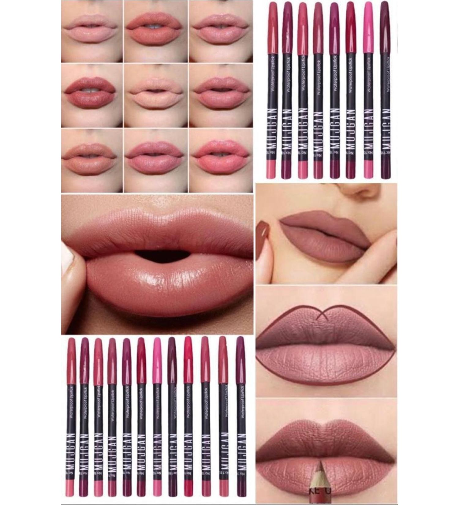 Utelips Full Lips Showing Pencil Set 12 Lip Pencil Professional Sexy Lip Full Pencil Set - Buy Online on GoSupps.com