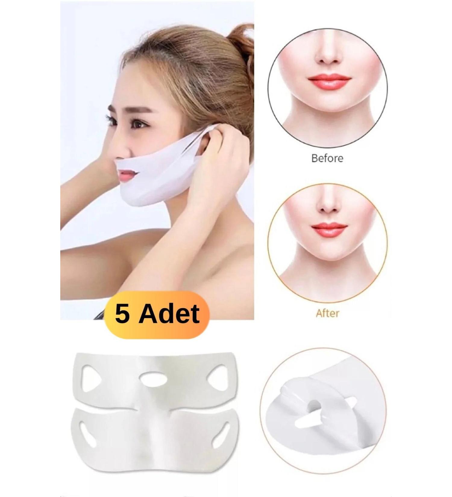 Utelips 5Pcs V-face Face Lift Women Beauty Chin Adhesion Anti Wrinkle Hanging Lifting Mask Lifting - Buy Online on GoSupps.com