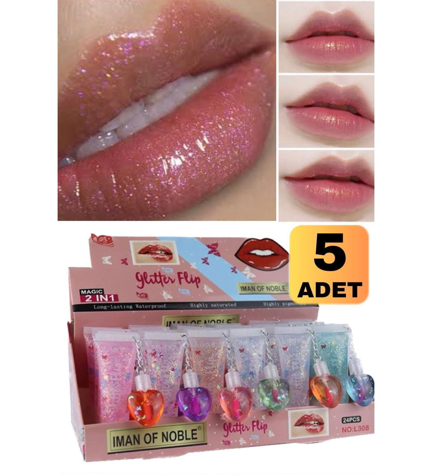 Utelips 5 Pieces Sexy Lip Gloss Sexy Plump Glitter Lip Make Up Gloss Impressive Gel Lips - Buy Online on GoSupps.com