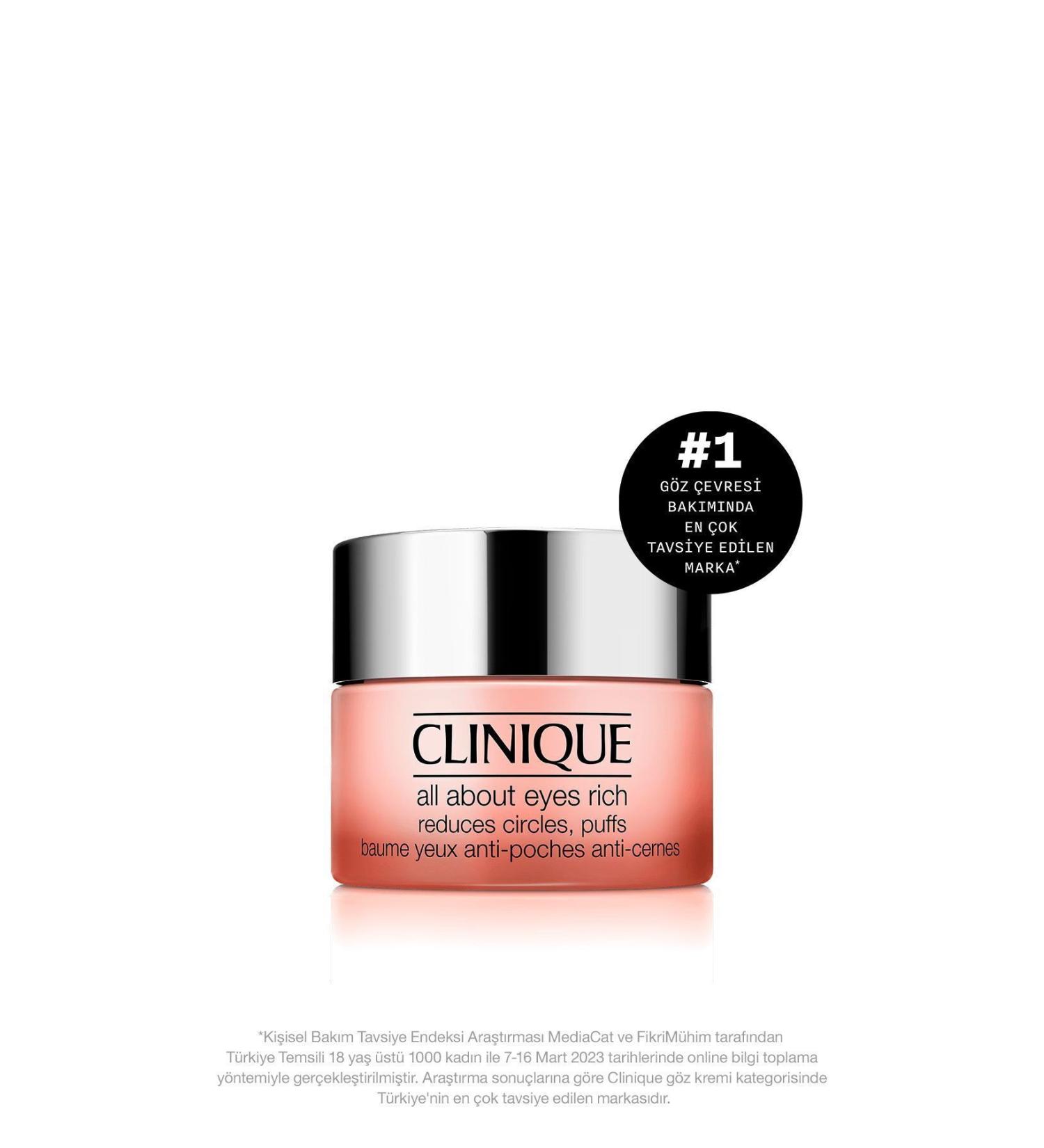 Clinique ALL ABOUT EYES RICH REPAIRING SKIN LINES EYE CONTOUR CARE CREAM 15ML KEYON3094