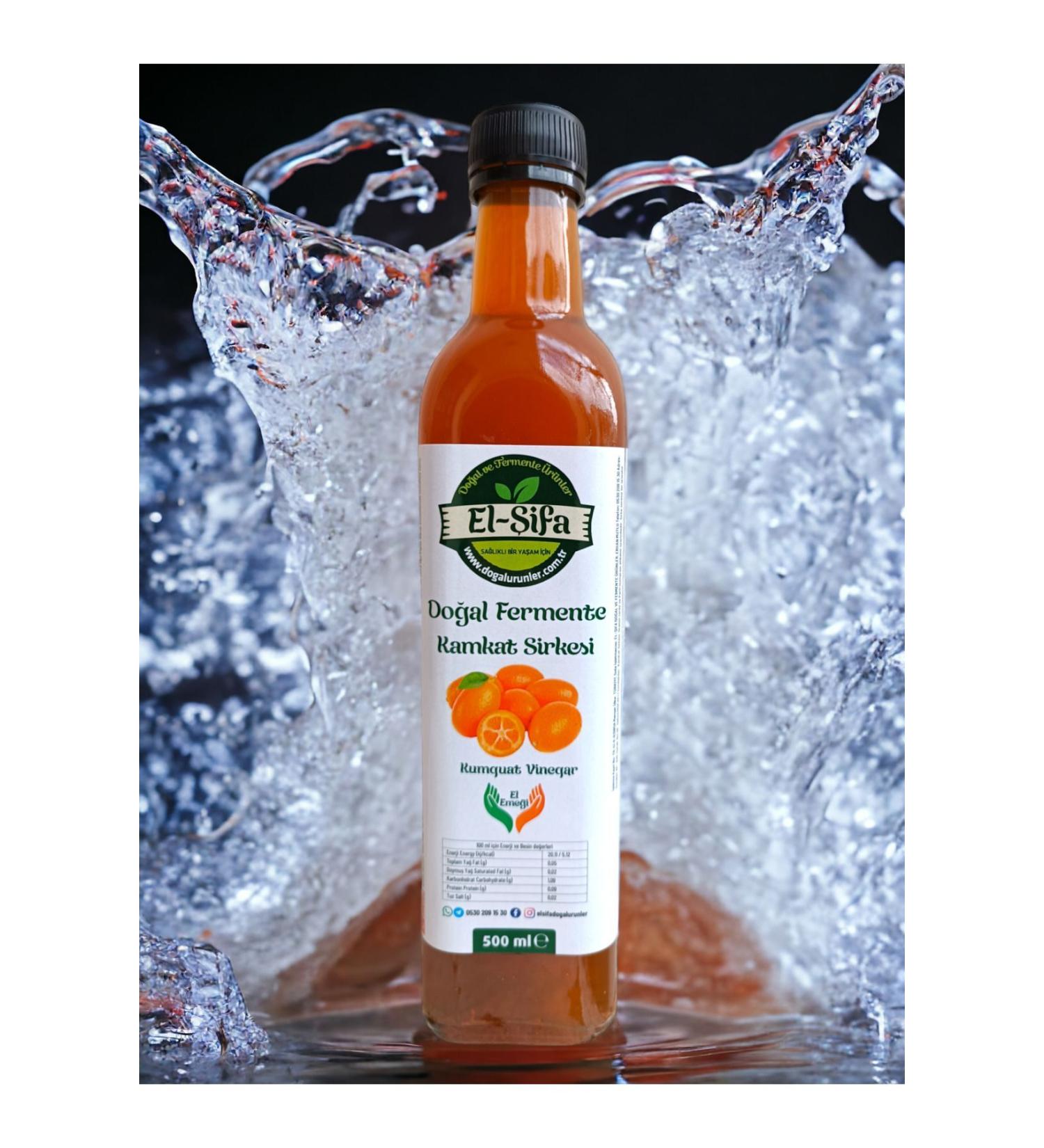El ifa Natural Products 100% Natural Fermented Kumquat Vinegar 500ml Glass Bottle