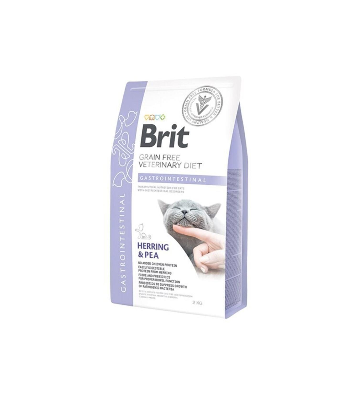 Brit Care Veterinary Diet Gastrointestinal Digestive System Support Grain-Free Cat Food 2 Kg