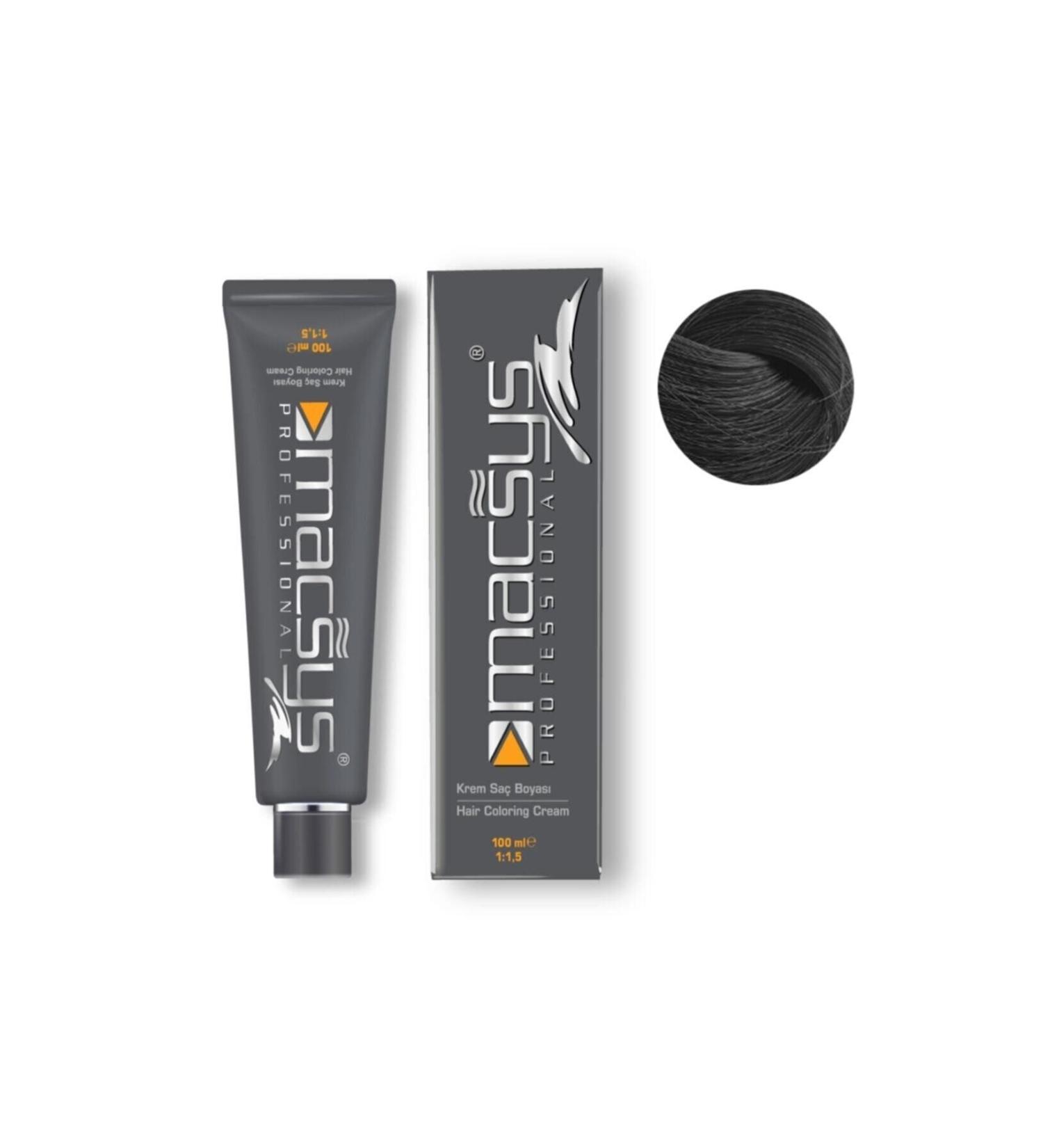 MACSYS 100 ml Professional Hair Dye No:1 (Black) - Oxidizer-Free