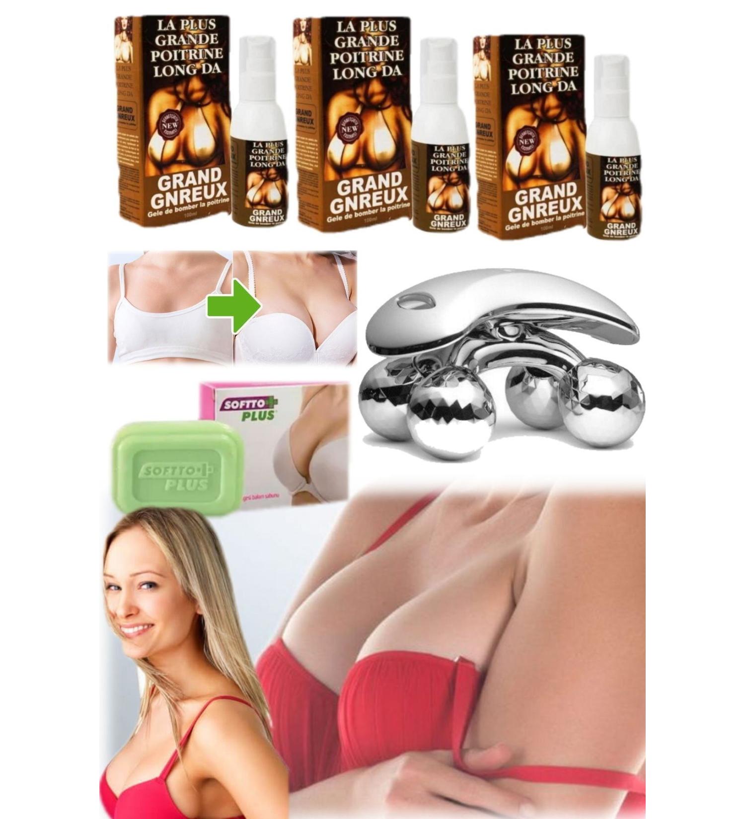 Utelips 4 D Massage Tool + 3 Firming and Original Spray + Restoring Soap