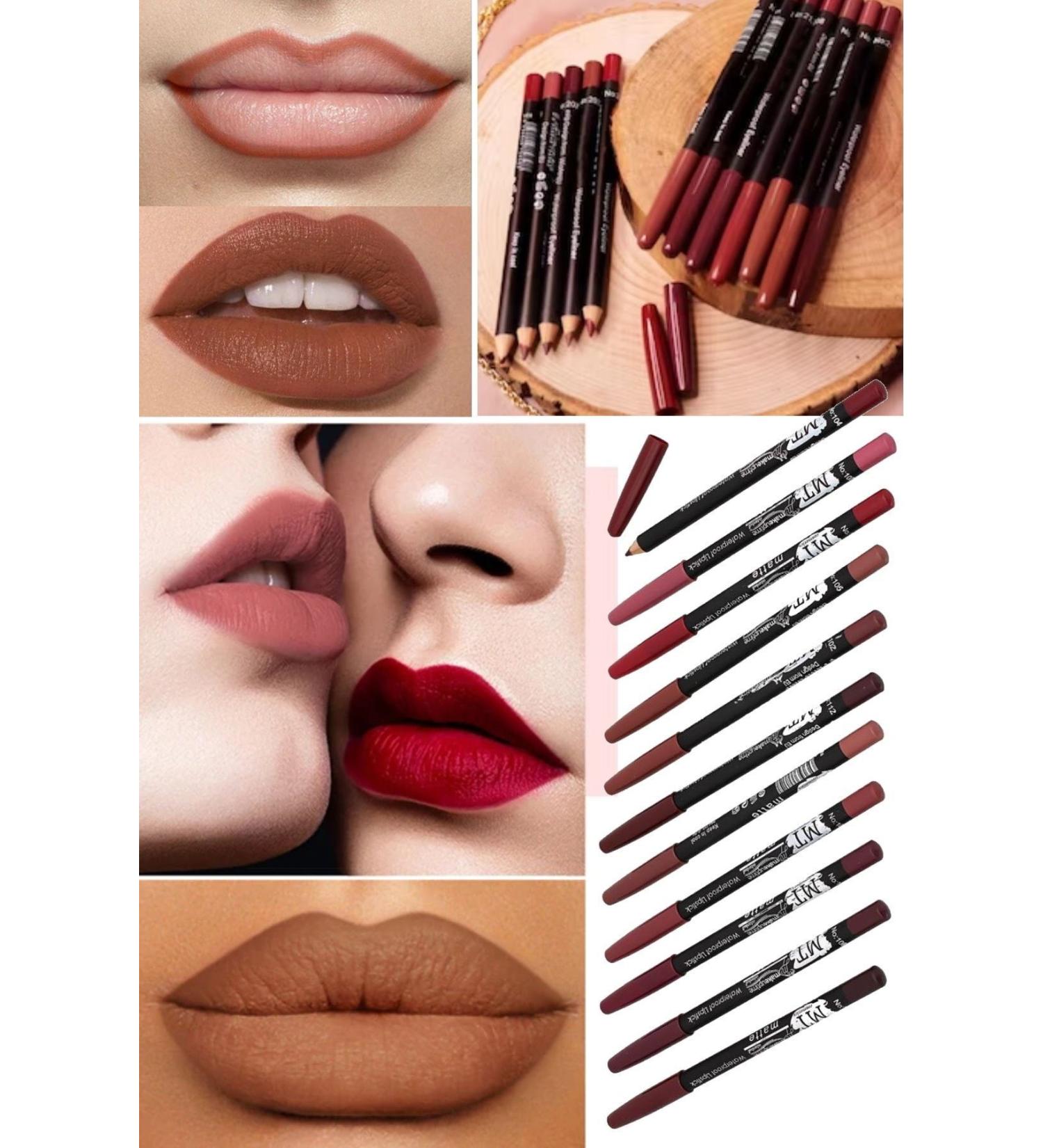 Utelips 11 Piece Colored Pencil Quality Pencil Set 11 Piece Eyeliner Eyeliner Pro Stylish Set Dark Tone Eye Pencil