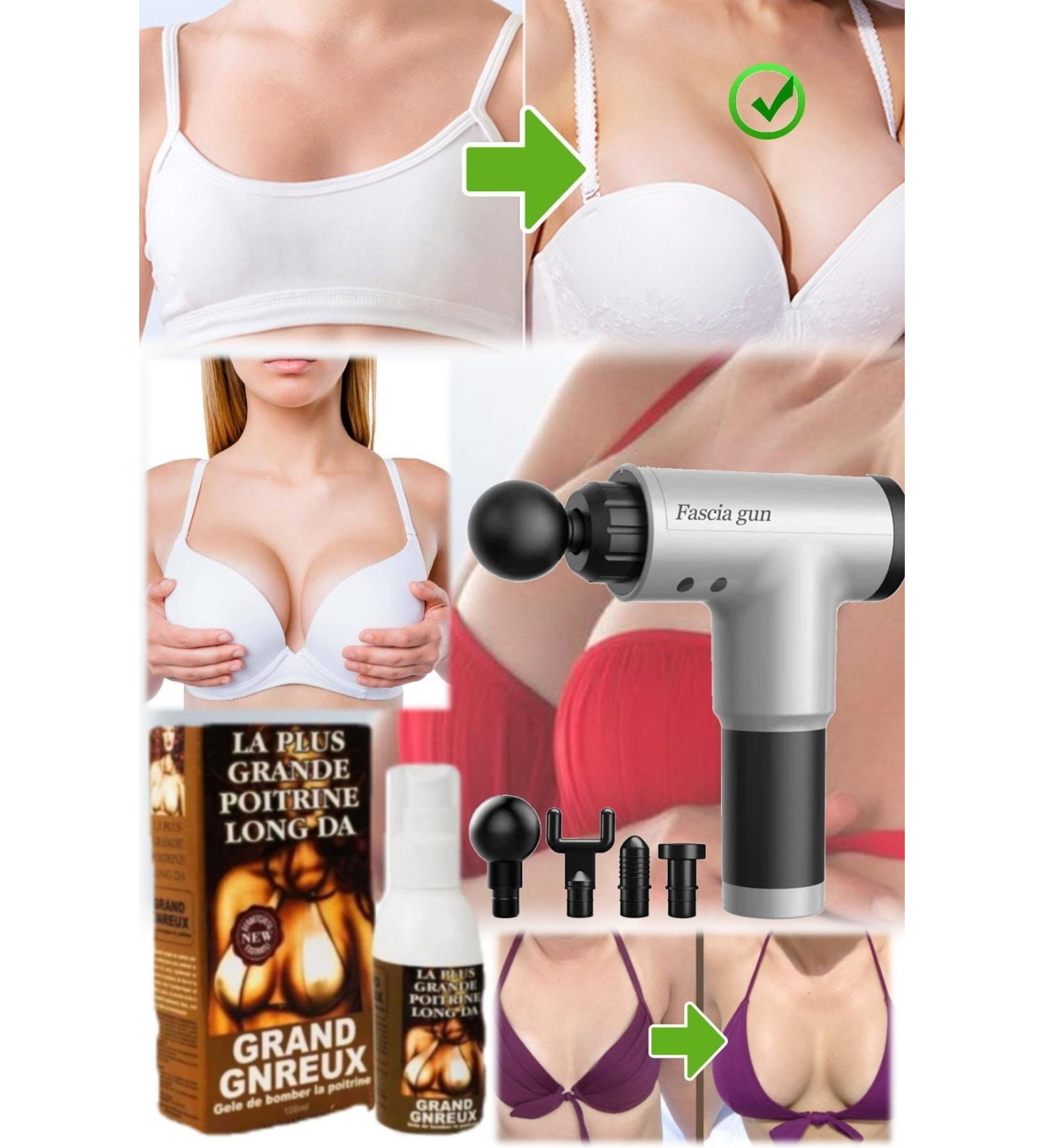 Utelips 4 Head Massage Gun + Natural Home Stretch Styler for Women 100ml