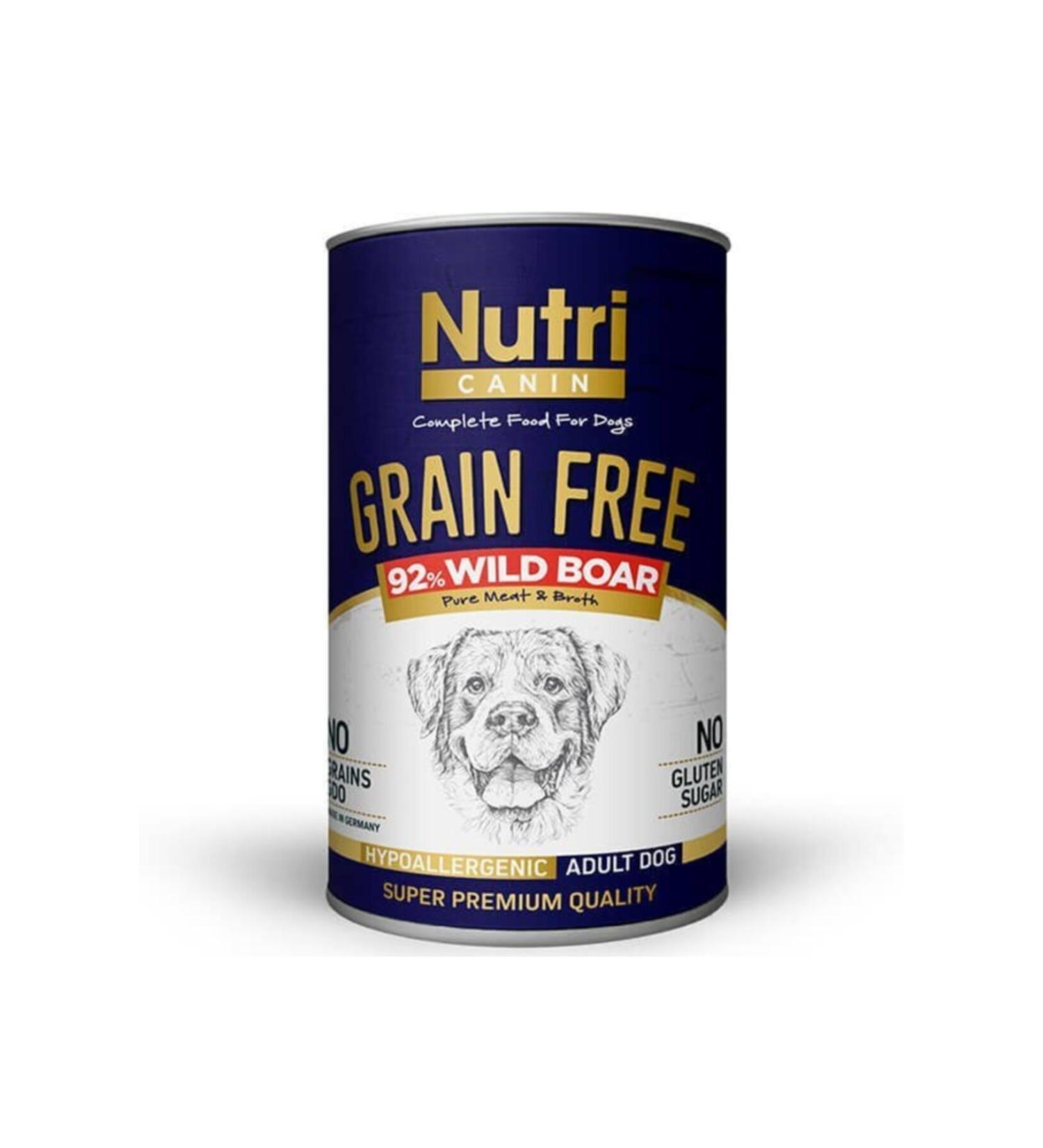 Nutri Canine Grain Free Wild Boar Adult Dog Canned Food 400gr