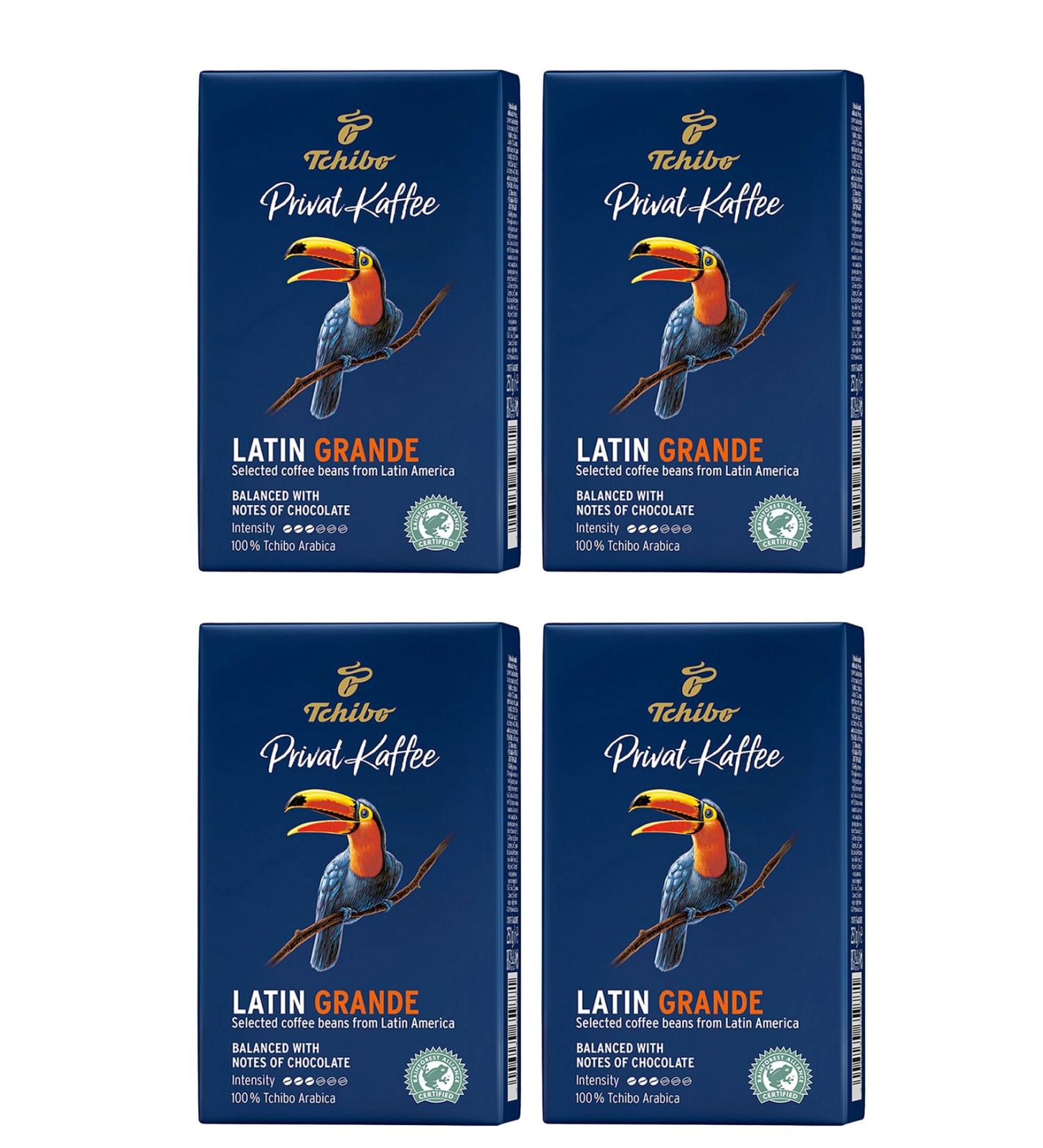 Tchibo Privat Kaffee Latin Grande Ground Filter Coffee 250 Gr *4 Pieces