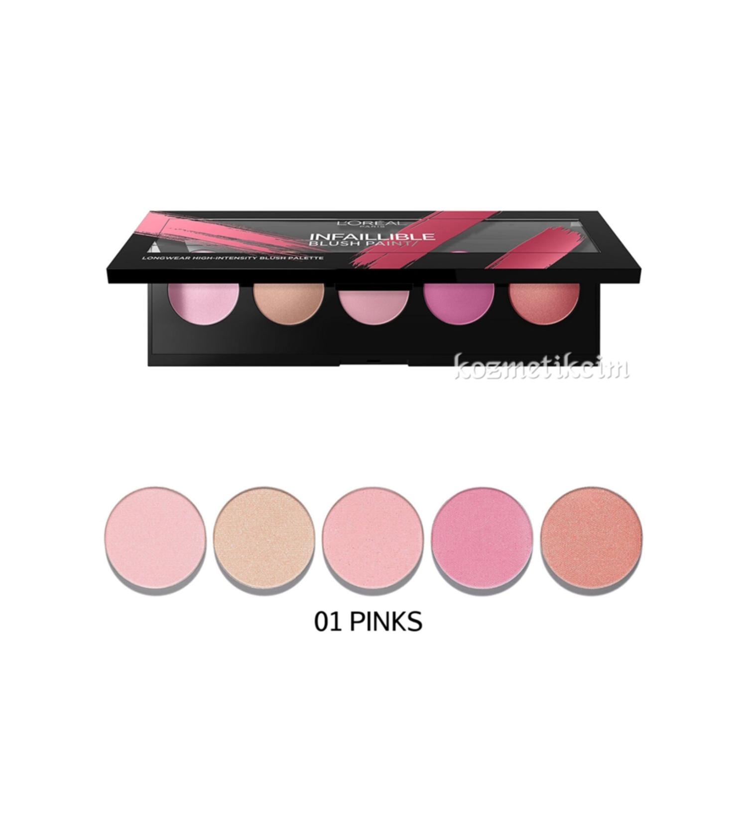 L'Oreal Paris Paris Infaillible Blush Paint Palette 01 Pinks