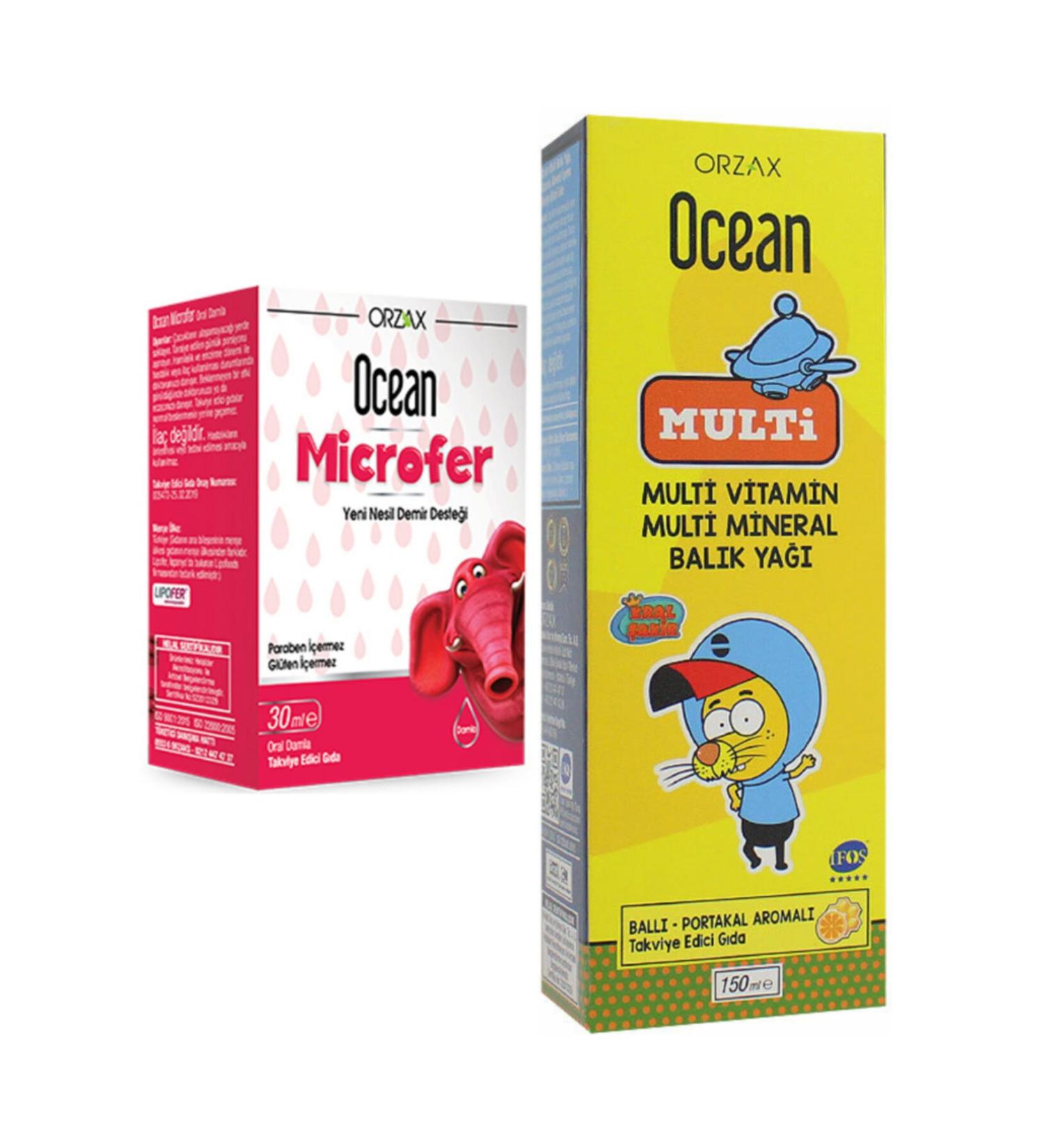 Ocean Microfer Oral Drops 30 ml + Ocean Multi Syrup 150 ml