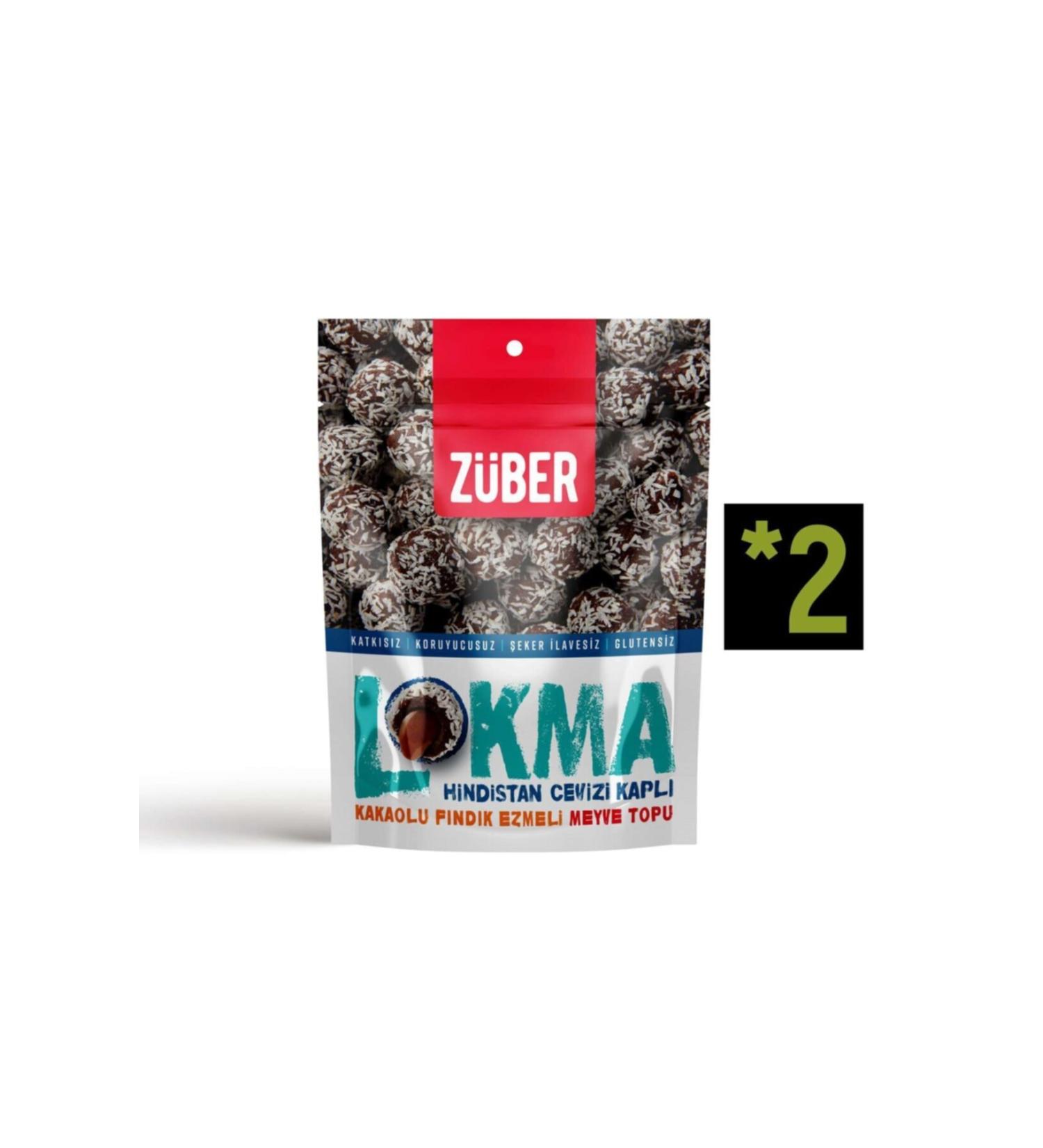 Zeyrek Gurme Z ber Lokma Coconut Coated Cocoa Hazelnut Paste Fruit Ball 96g X 2