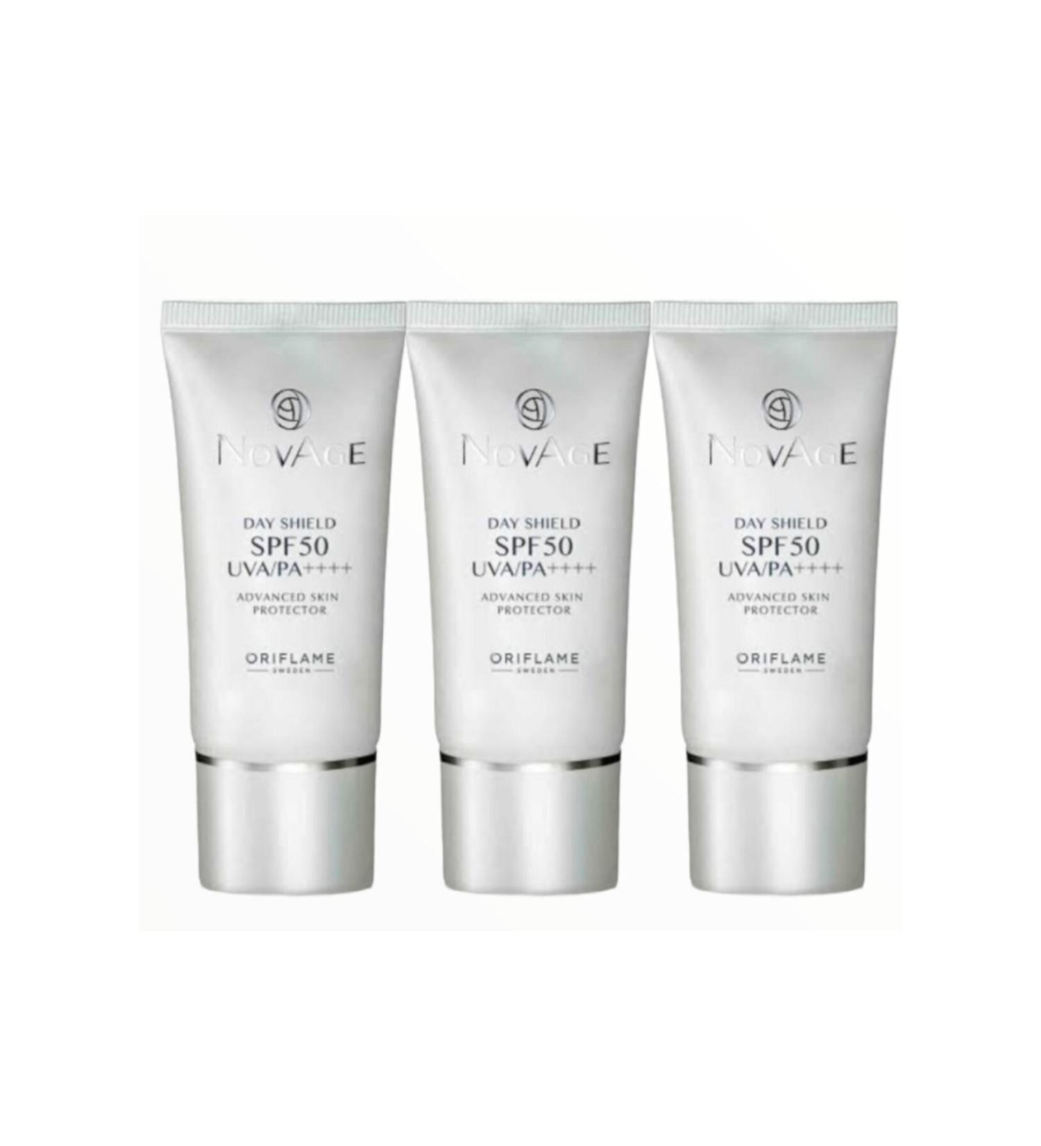 Oriflame Novage Day Shield Uva/pa 50 Spf Advanced Sun Protection Daytime 3 Piece Set