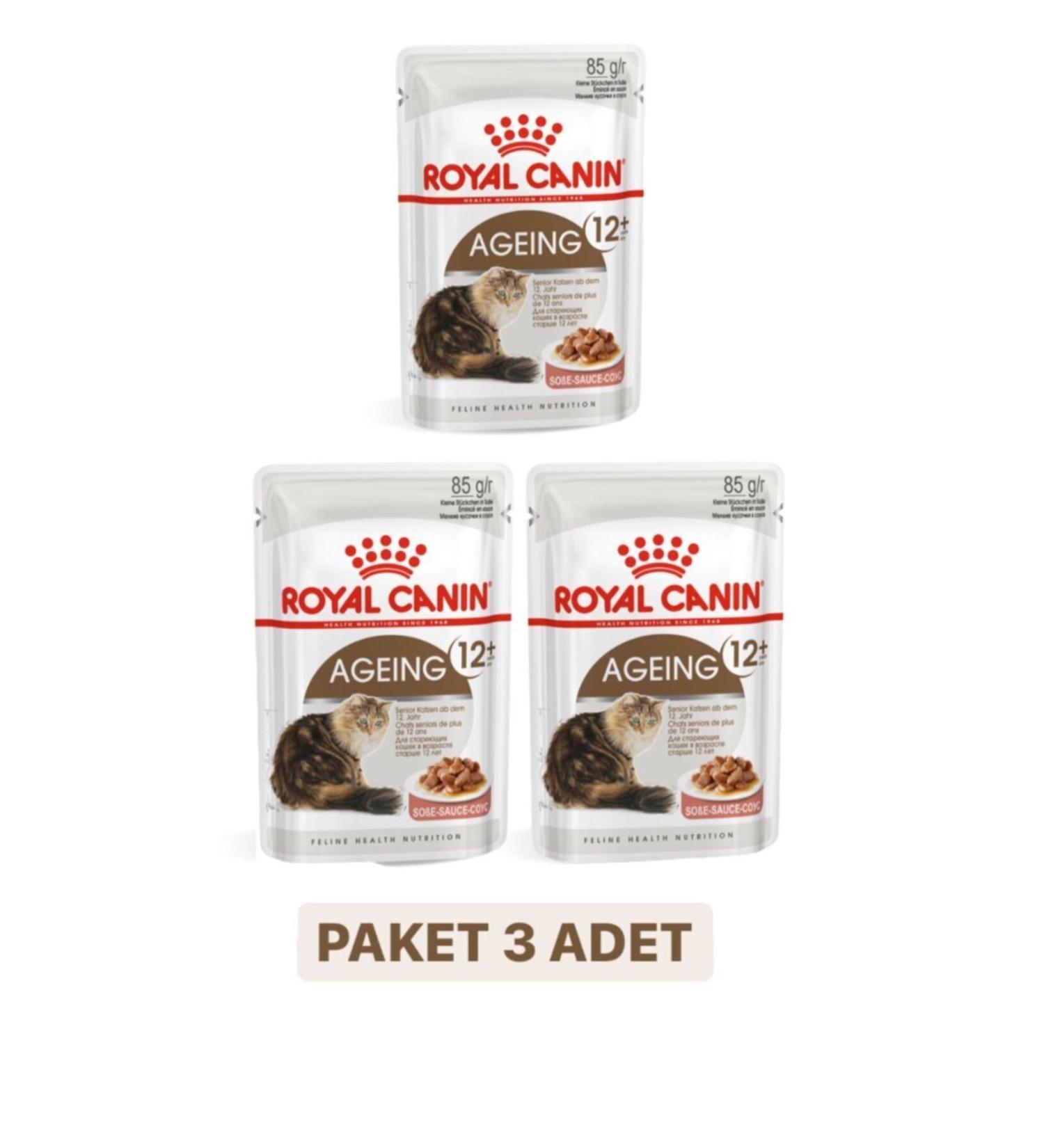 Royal Canin Ageing 12+ Gravy Senior Cat Food 85 Gr X 3 Pieces
