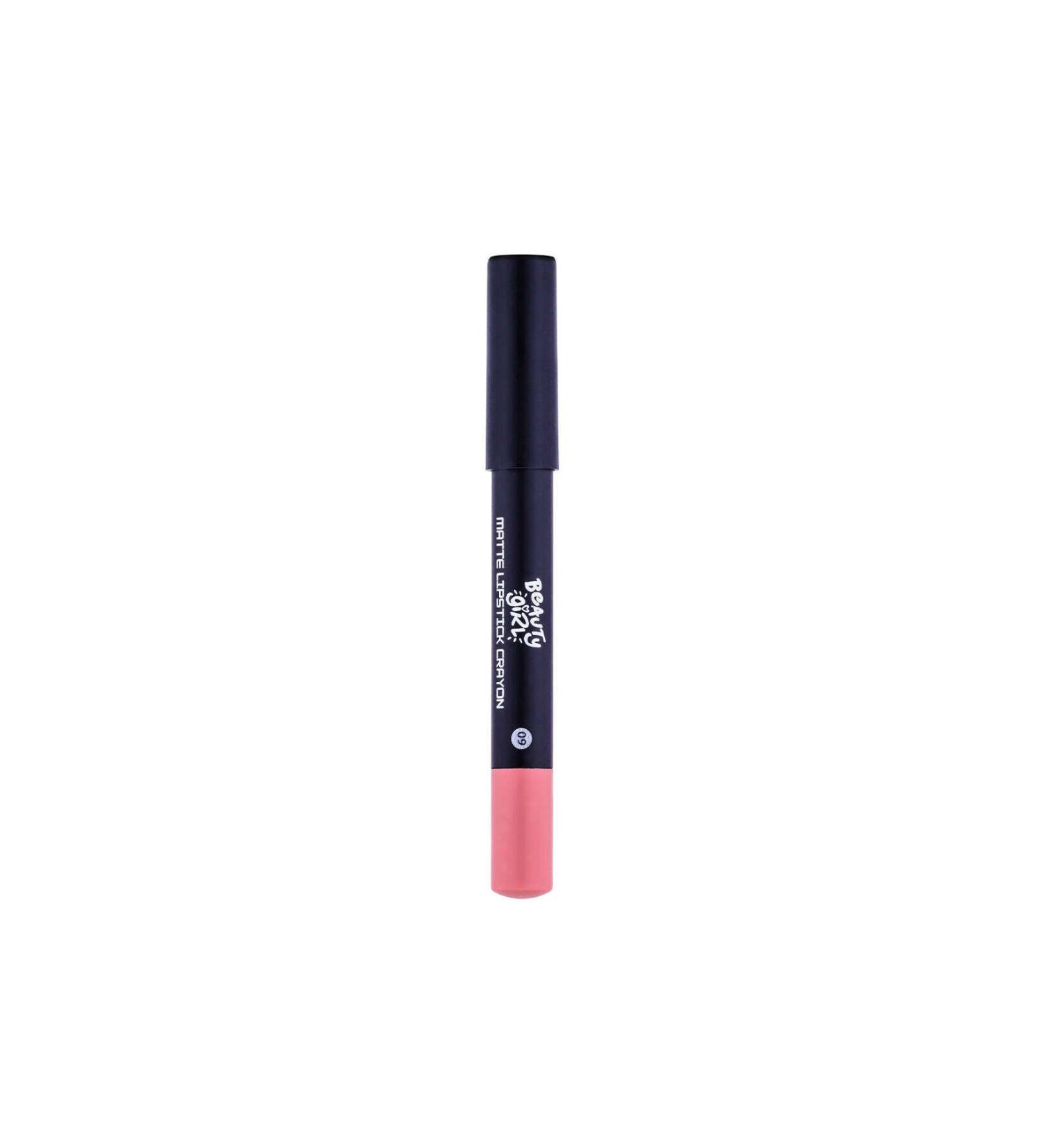 beauty girl Matte Pencil Lipstick Pink Shadow 09 - Buy Online on GoSupps.com