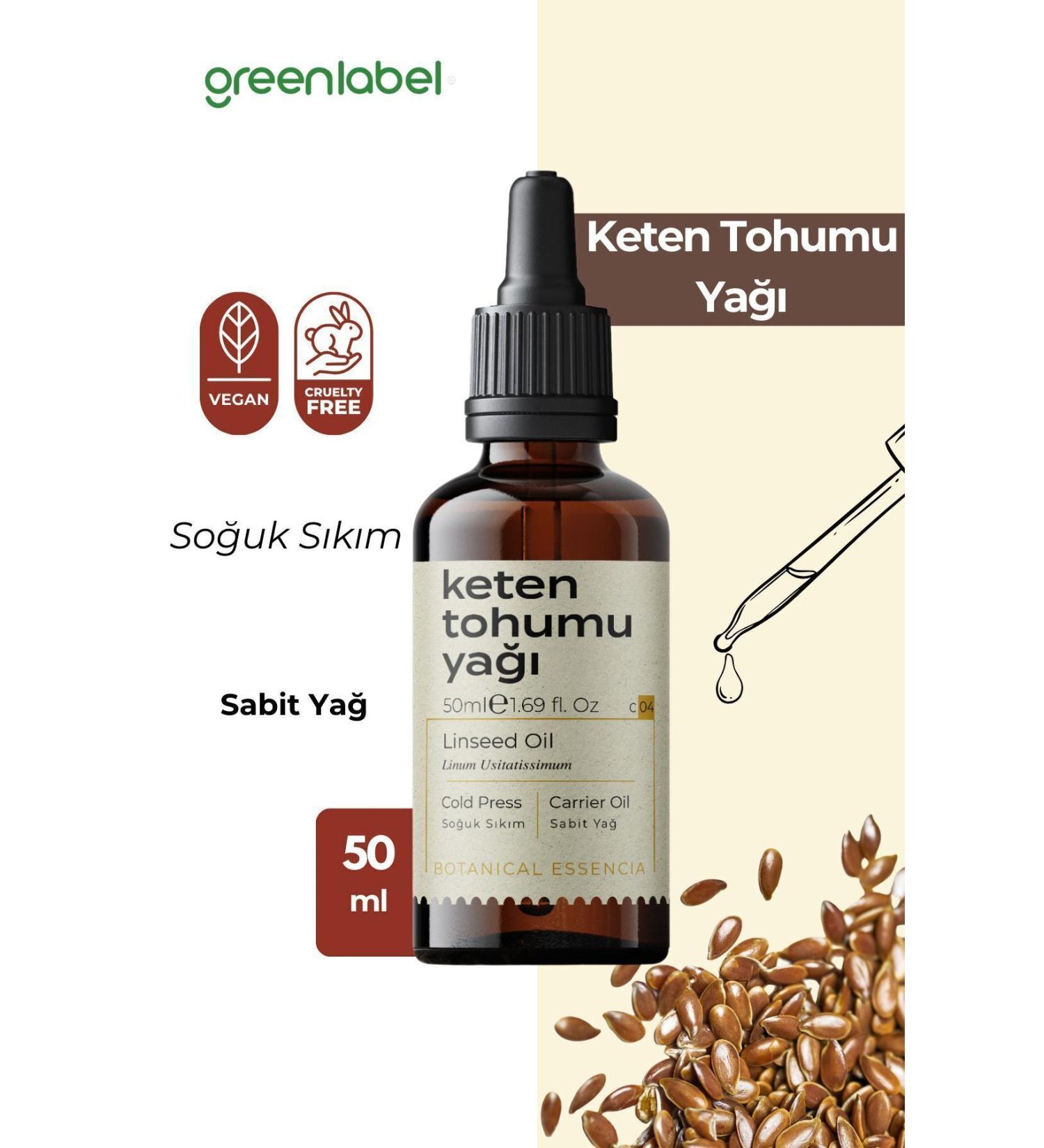 Green Label Linseed Oil Cold Pressed 0 Natural And Pure 50ml - Buy Online on GoSupps.com