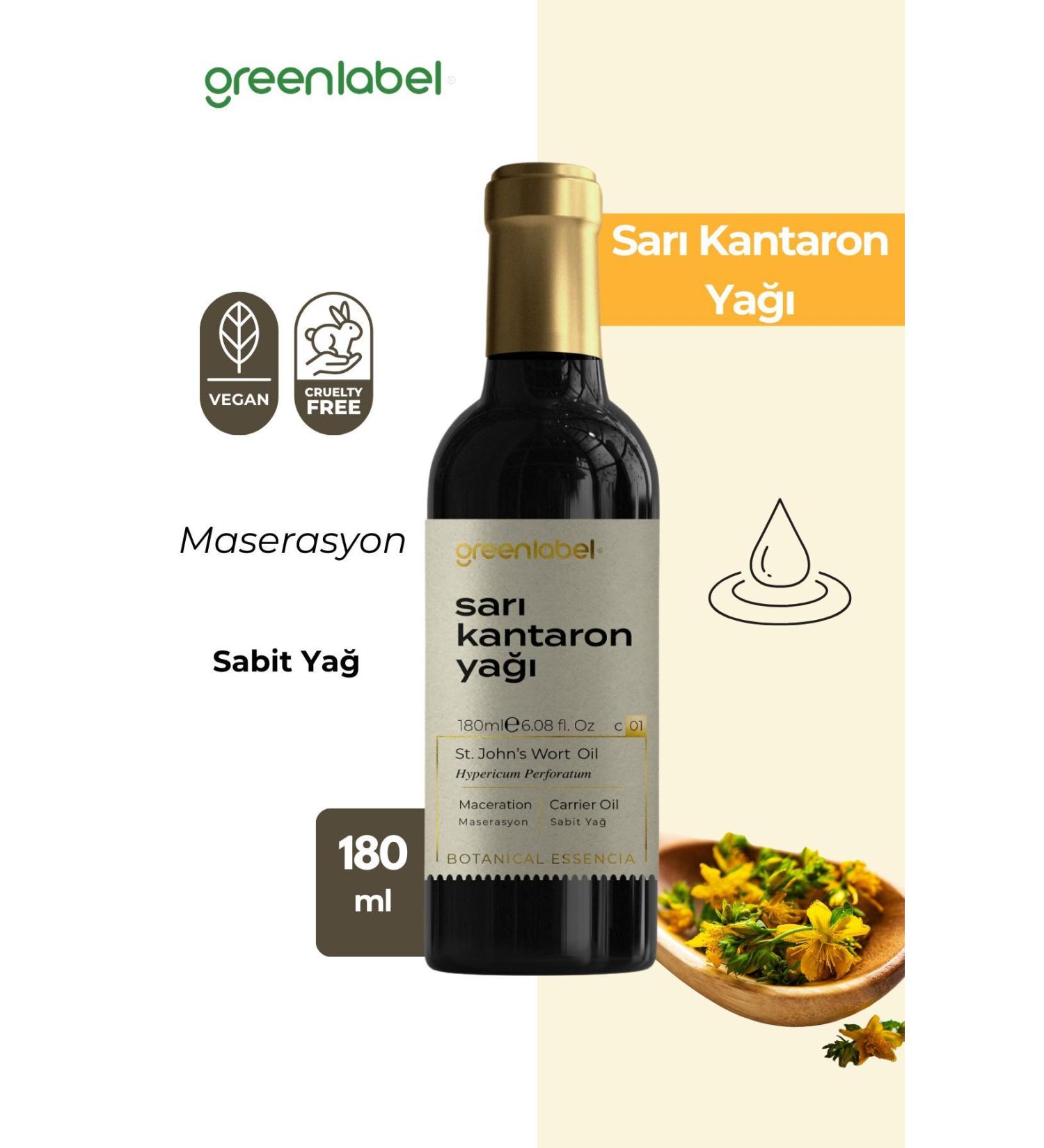 Green Label Greenlabel St. John's Wort Oil 180 ml - Buy Online on GoSupps.com