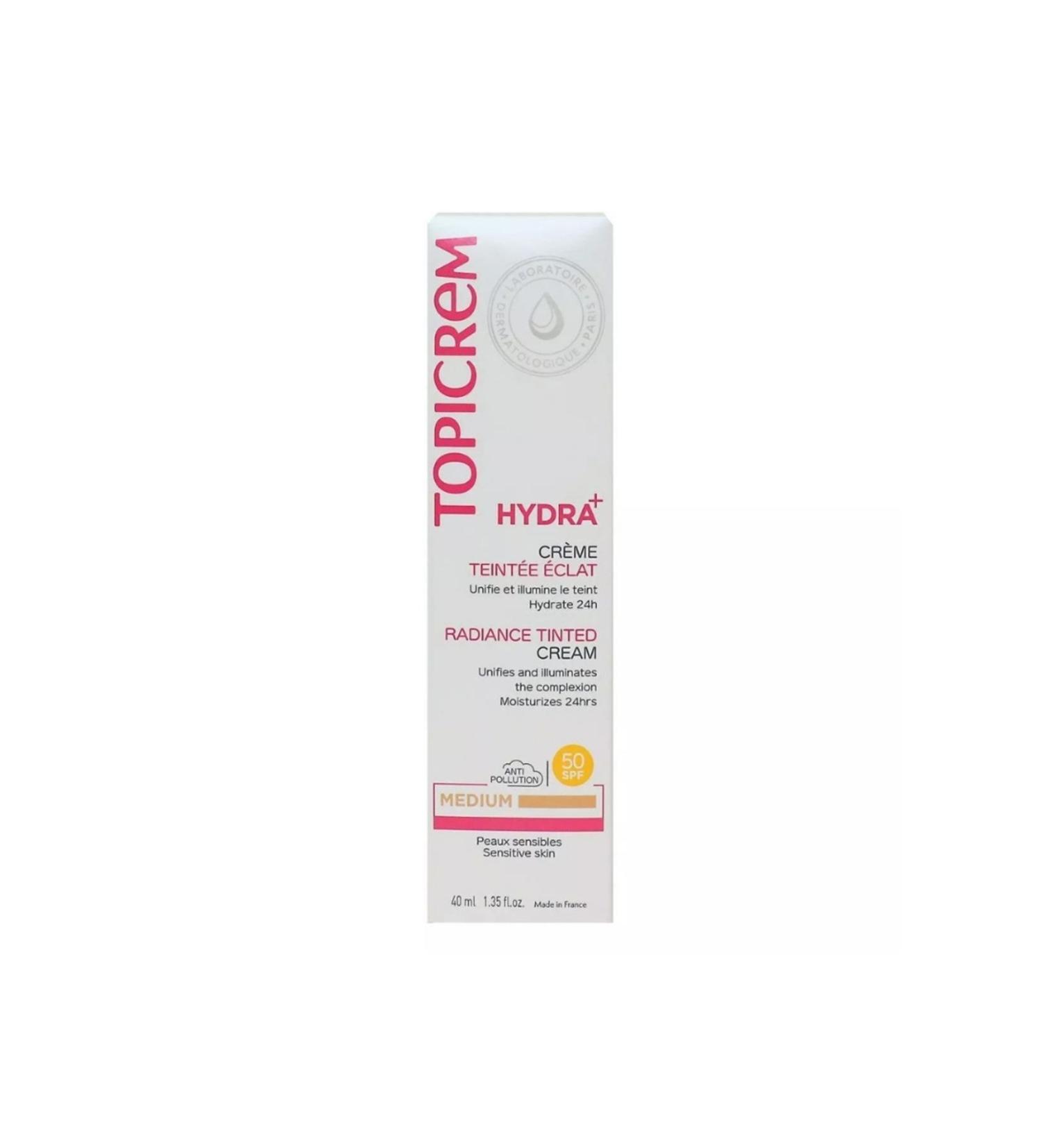 Topicrem Hydra+ Creme Teintee eclat Medium 40 ml