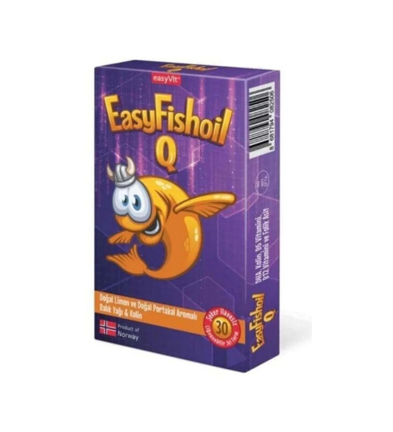 EASYV T Easyfishoil Q Omega 3 Chewable 30 Gel Tablets - Buy Online on GoSupps.com