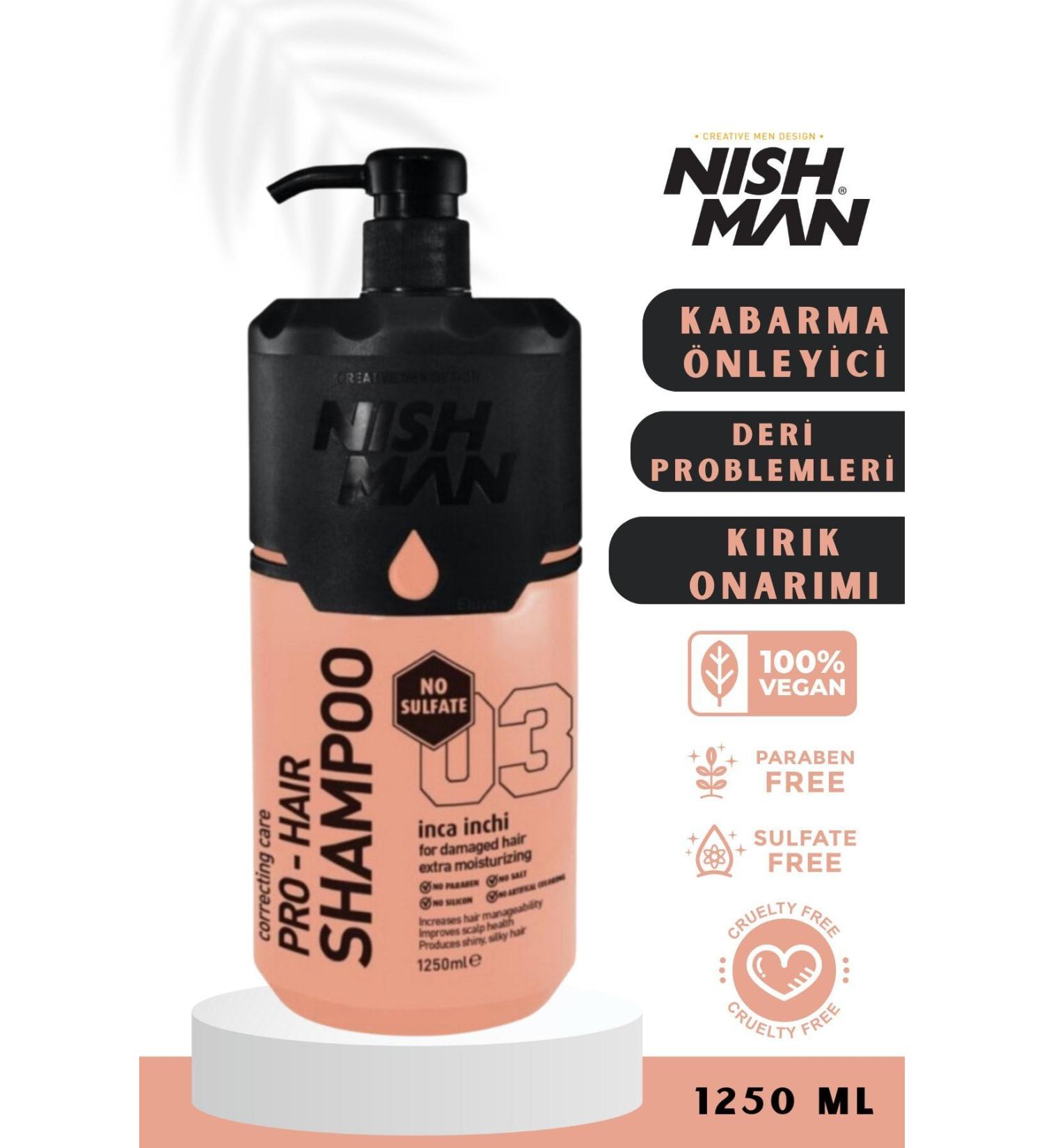 NISHMAN 03 Inca Inch Complex / For All Hair / All Hair Problems - Shampoo 1250 Ml - Buy Online on GoSupps.com