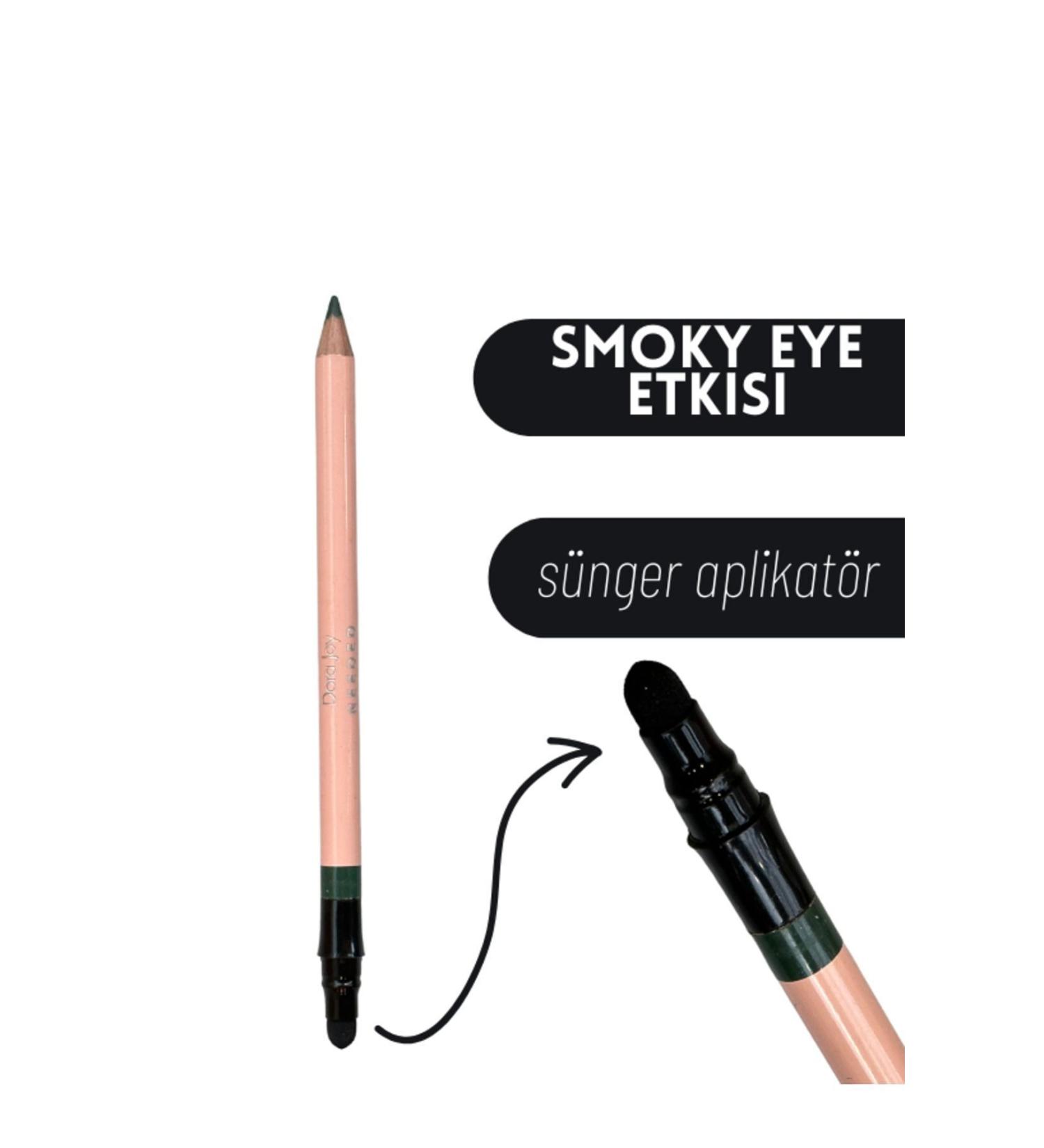 Dora Joy Smoky Eyeliner 03 Dark Green Eye Pencil with Sponge Applicator - Buy Online on GoSupps.com