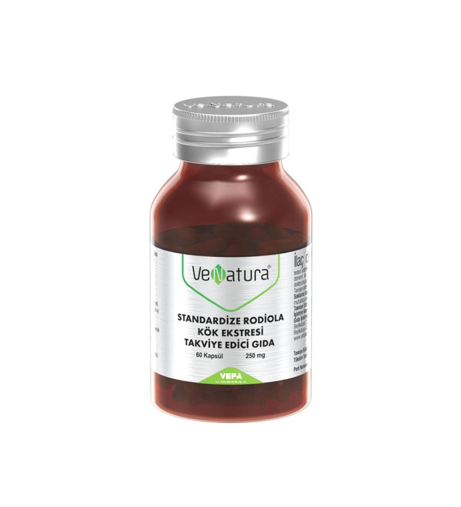 Venatura Standardized Rodiola Root Extract Food Supplement 60 Capsules