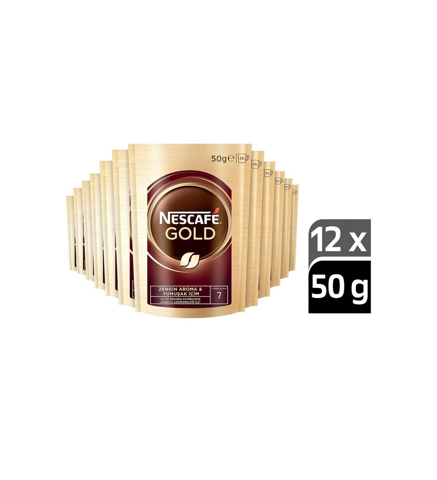 Nescafe 12-Piece Gold Economical Package Coffee 50 Gr.