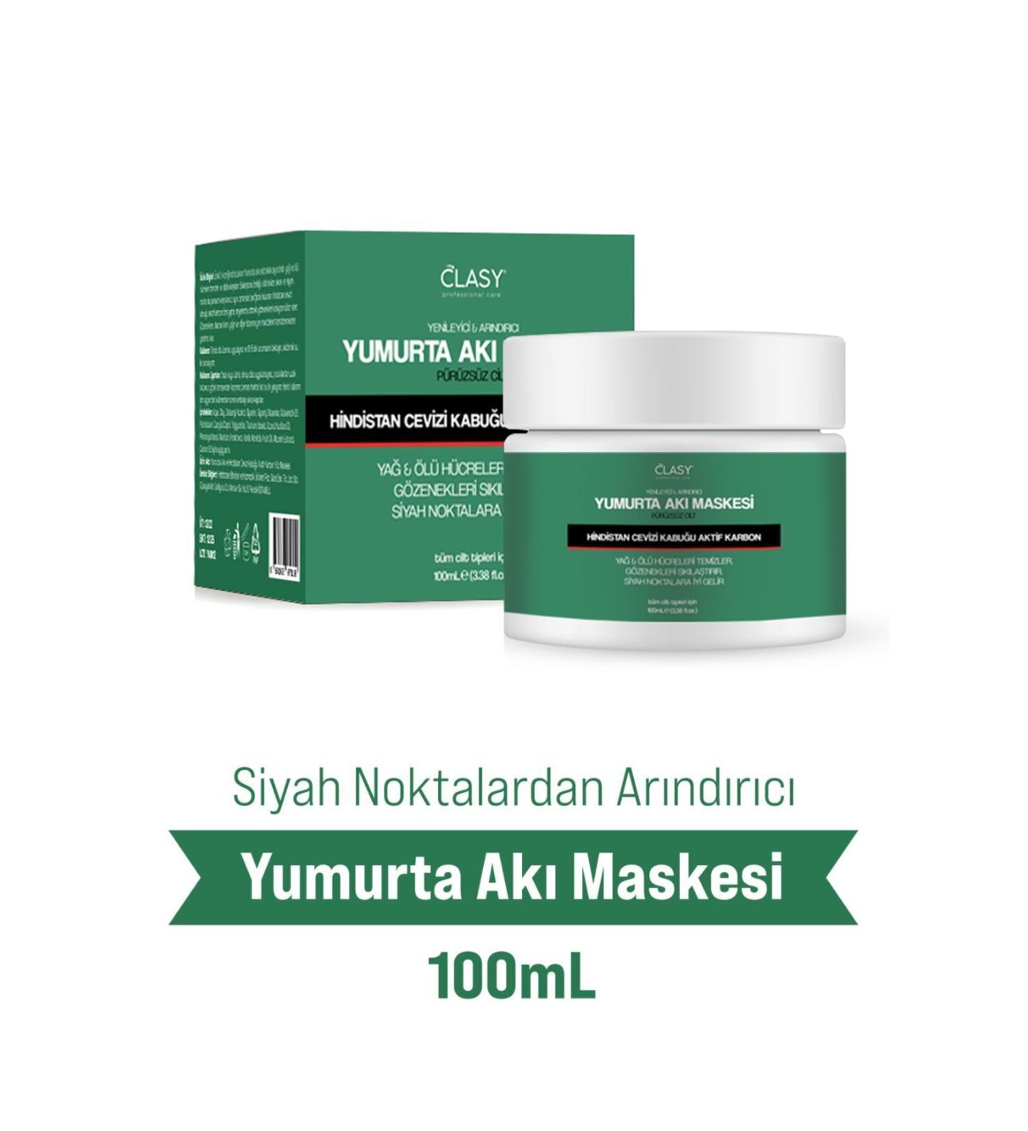 Clasy Care Care Pore Tightening and Blackhead Purifying Egg White Mask 100ml - Buy Online on GoSupps.com